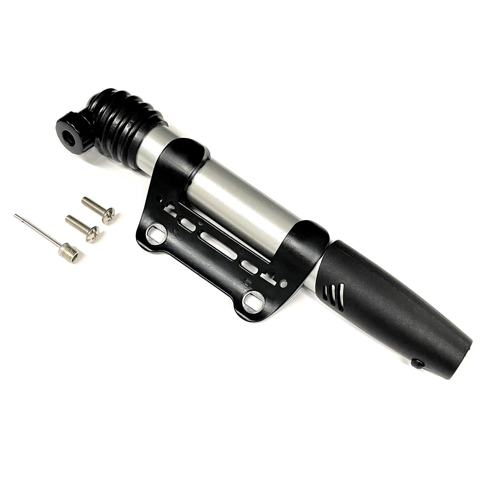 HAC24 Luftpumpe Fahrradpumpe Handpumpe Ballpumpe Mini Handluftpumpe (1-tlg), Inkl. Rahmenbefestigung & Ventilnadel