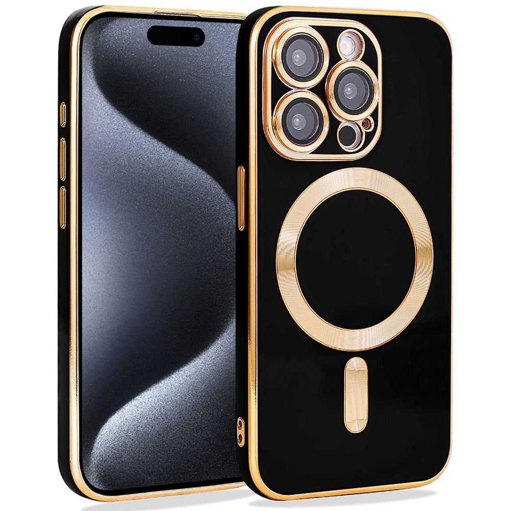 FITSU Handyhülle Case für iPhone 15 Pro Handyhülle MagSafe kompatibel mit Kameraschutz 6,1 Zoll, MagSafe kompatible Schutzhülle für iPhone 15 Pro Hülle Handyschale