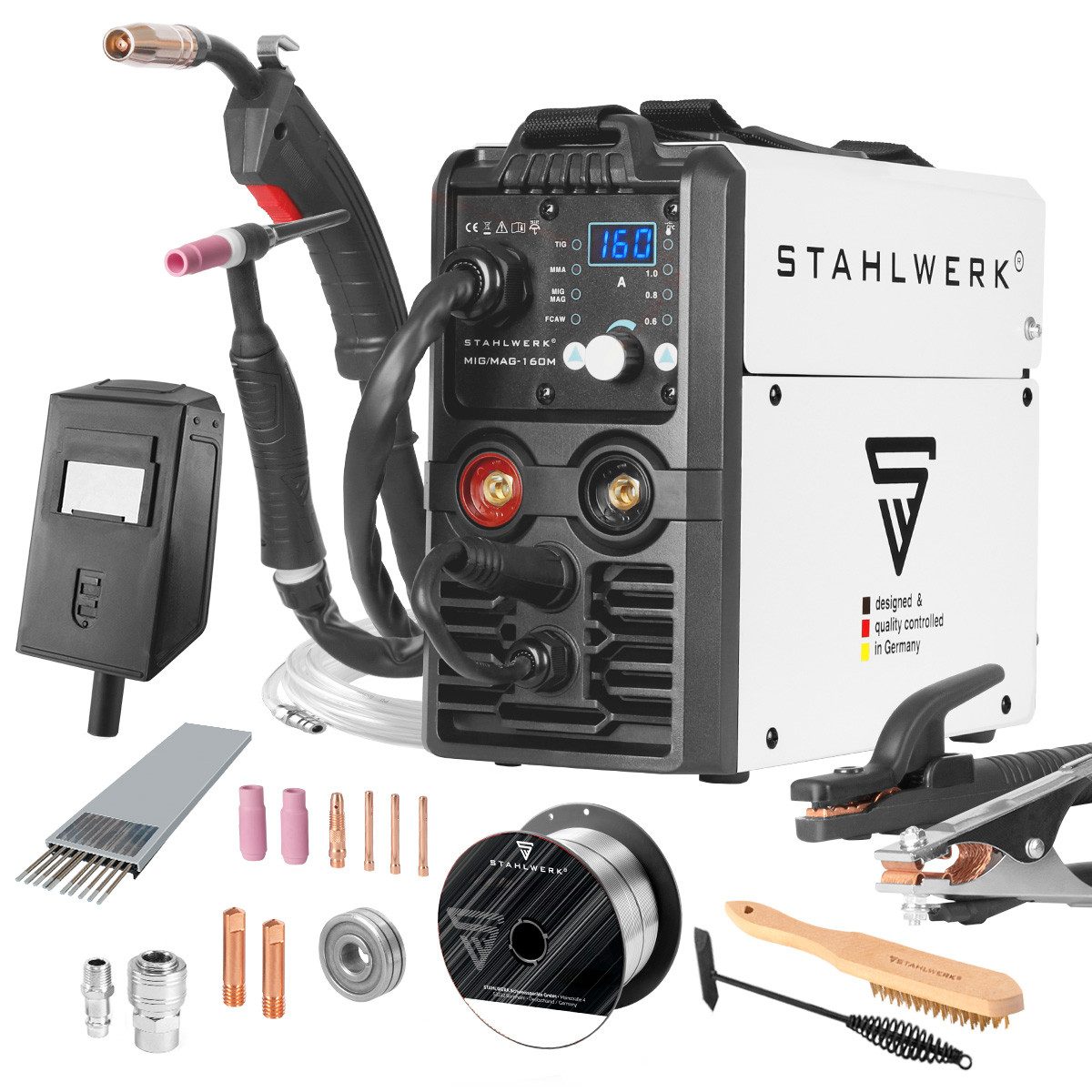 Schutzgasschweißgerät MIG MAG 160M Vollsynergisch - Lift TIG Starter Set