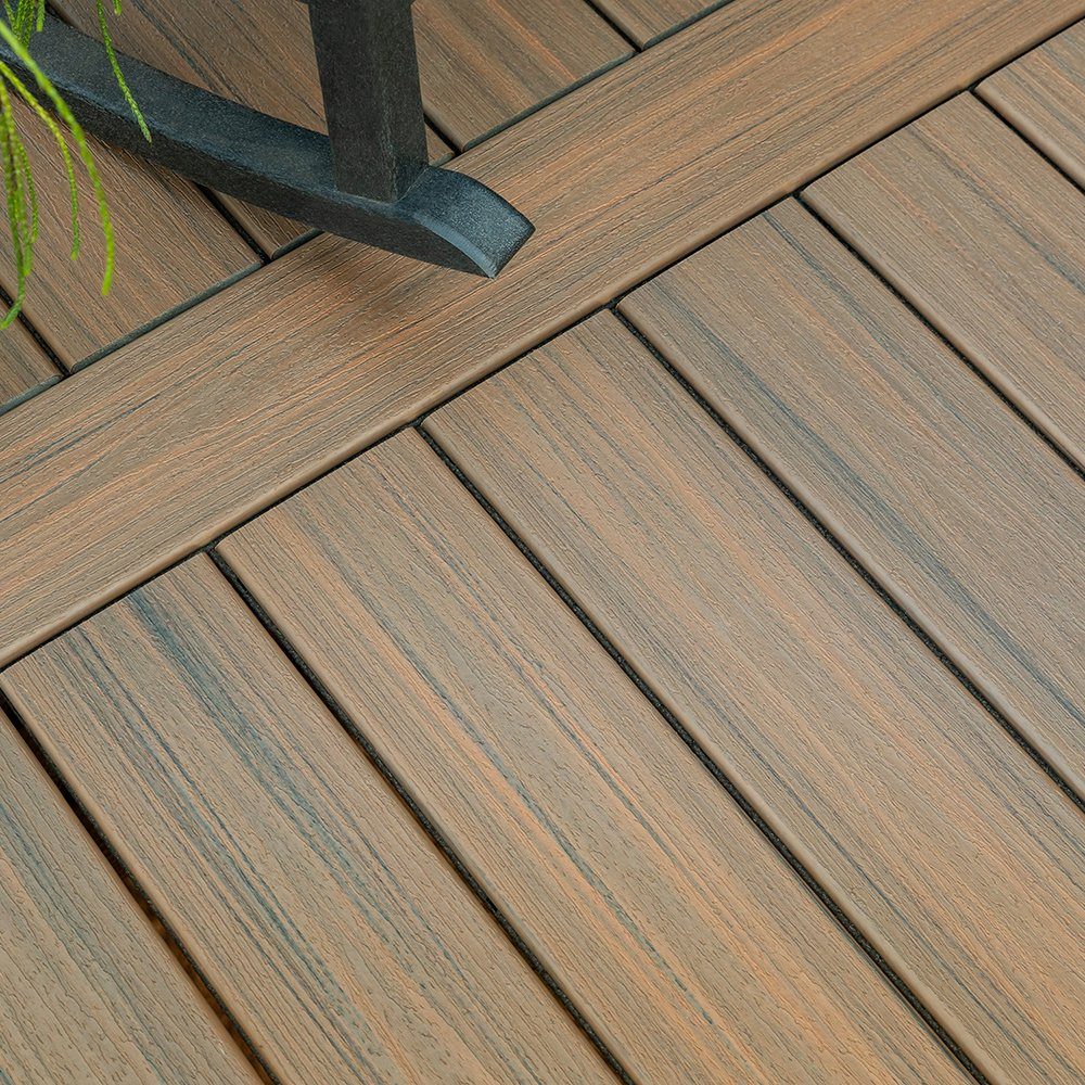 Trex Terrassendielen Enhance Naturals WPC Balkondiele Holzoptik, BxL: je 14,5x366 cm, 25,00 mm Stärke, (Stück, 1 Stück 3,66 m oder 1 Stück 4,88 m), Dielen frei von streichen oder ölen