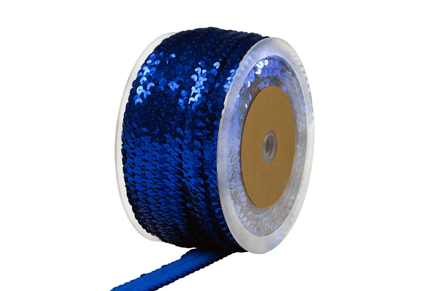 Thumbnail - maDDma Bastelband 25m elastisches Paillettenband 30mm mehrreihige Paillettenborte, königsblau