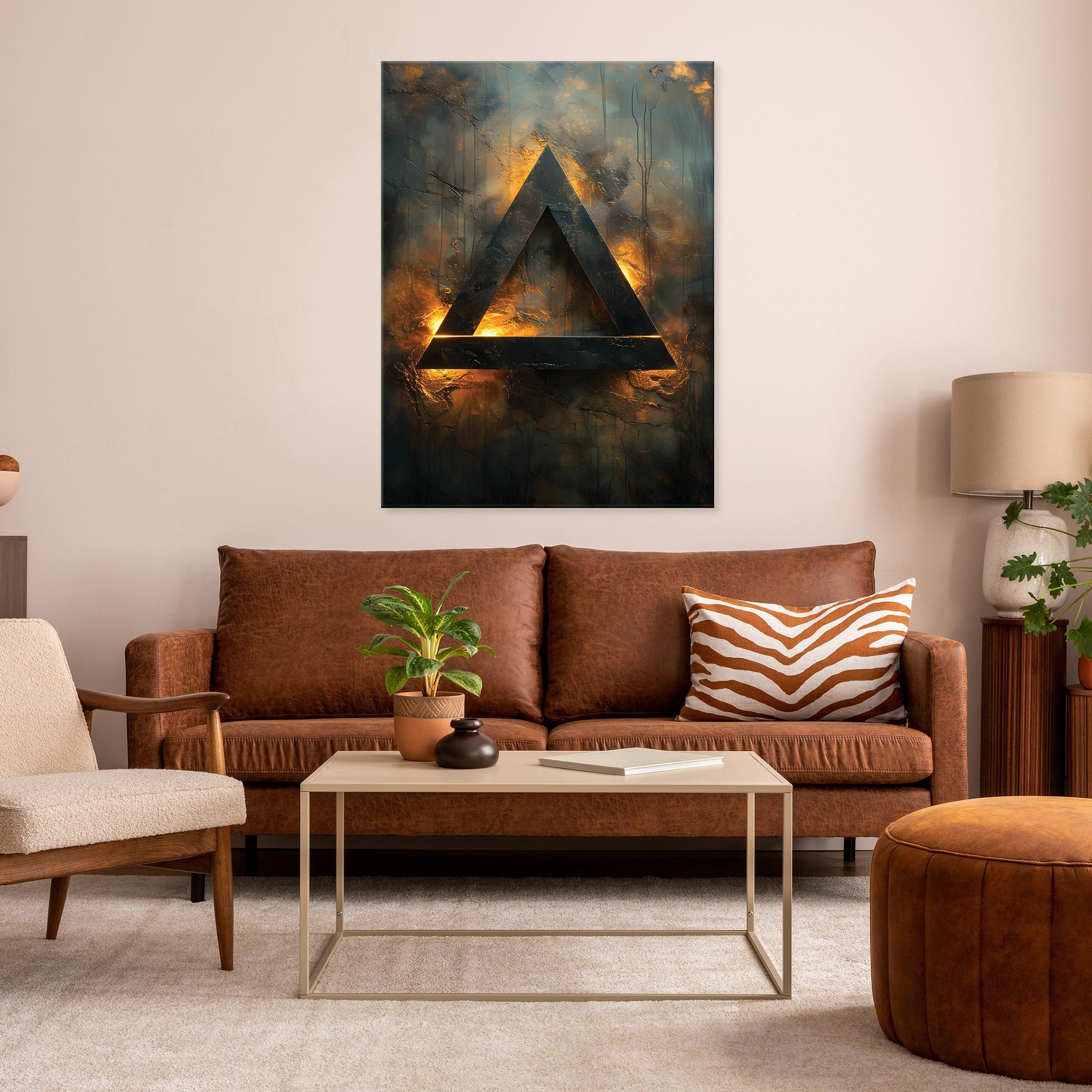 Wallarena Leinwandbild Abstrakt Loft Industrial Gold günstig online kaufen
