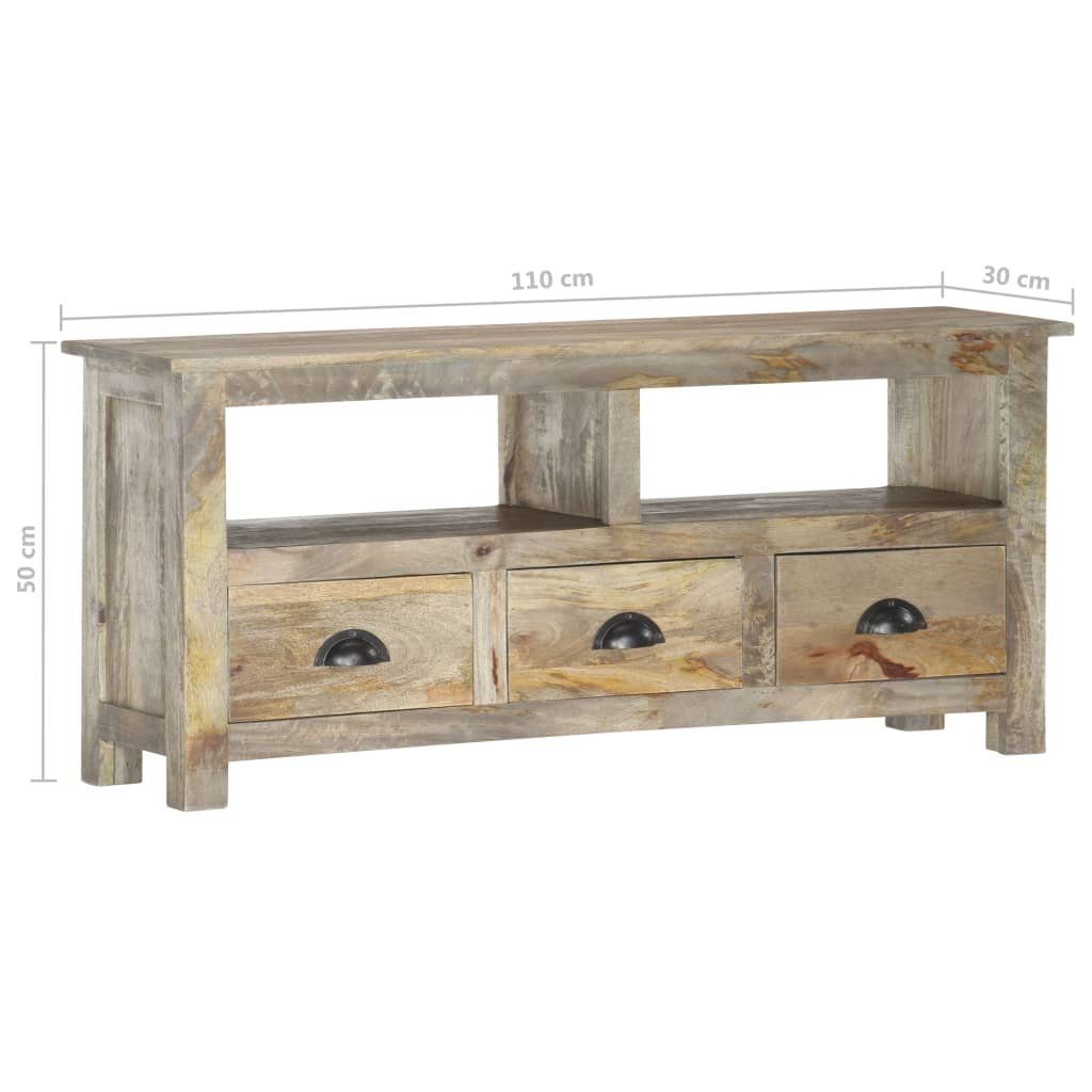 furnicato TV-Schrank 110x30x50 cm Massivholz Mango