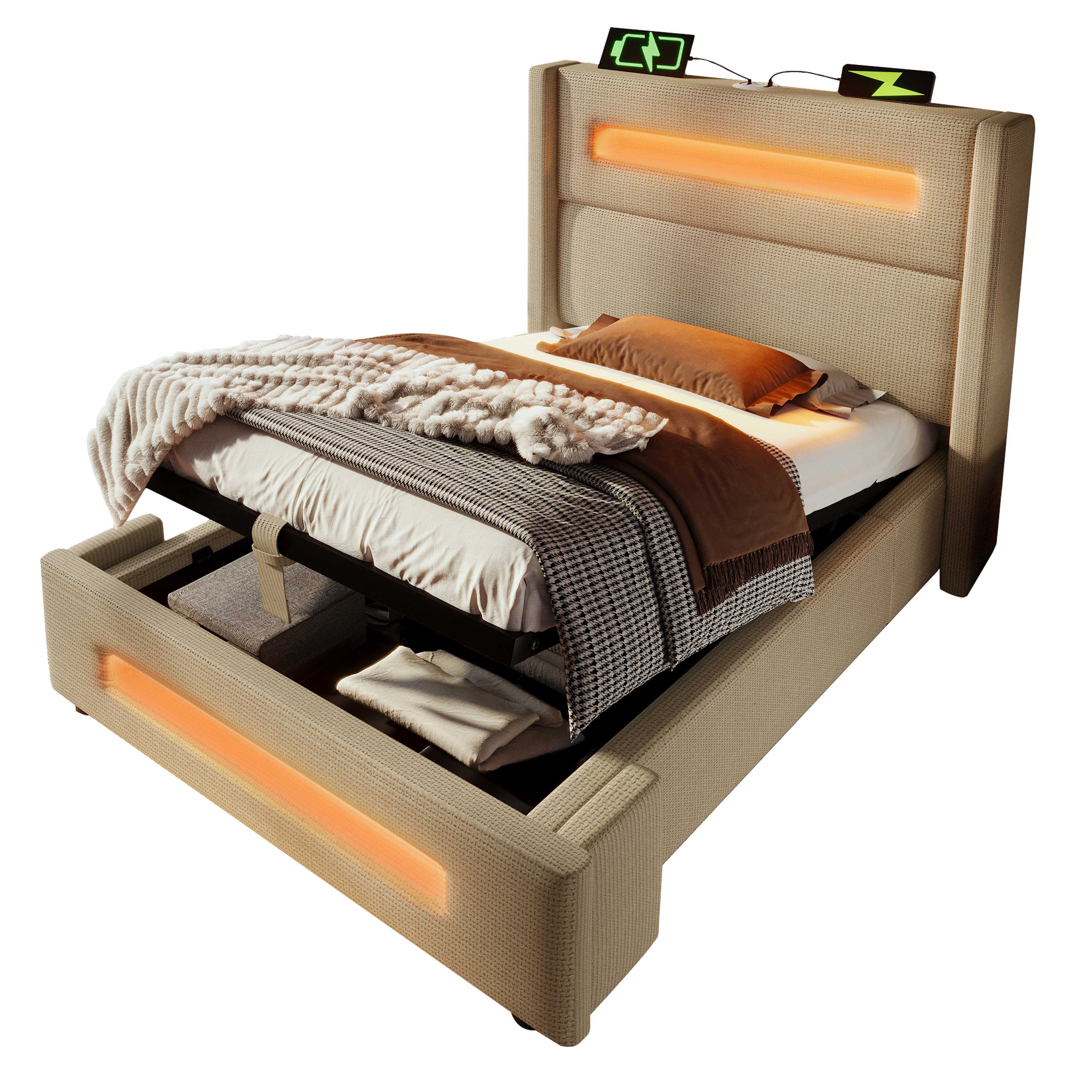 BlingBin Einzelbett Polsterbett Jugendbett (1-tlg., Jugendbett günstig online kaufen