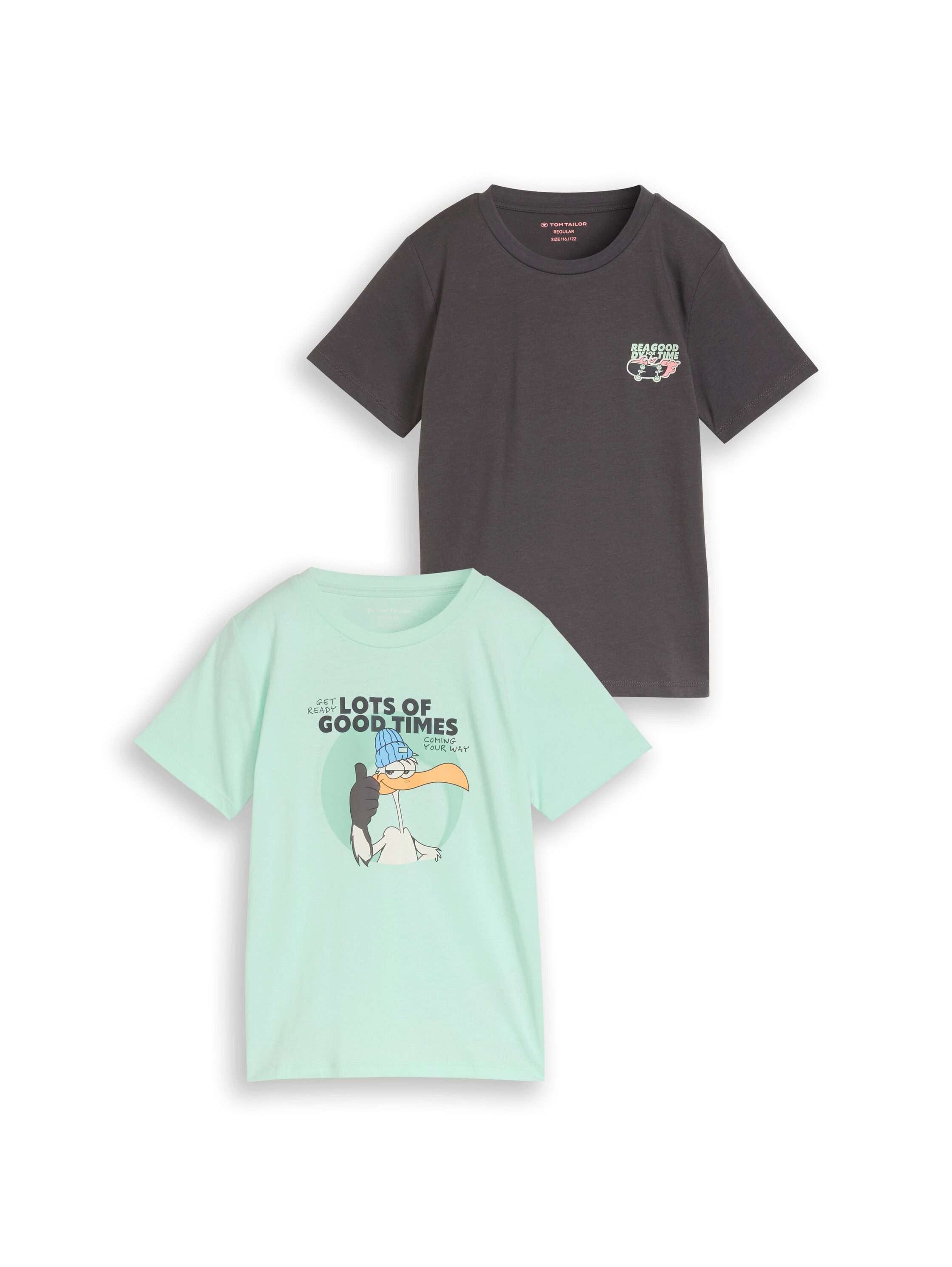 TOM TAILOR Kurzarmshirt (2-tlg) 2er Pack mit Frontprint, for Boys