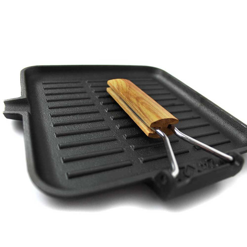 Holzgriff Grillpfanne x 1,8 cm 24 mit x 24 Grillpfanne PROREGAL®