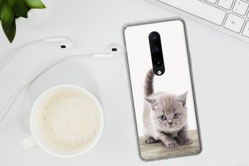 MuchoWow Handyhülle Kätzchen - Katze - Haustiere - Jungen - Kinder - Mädchen, Phone Case, Handyhülle OnePlus 7 Pro, Silikon, Schutzhülle