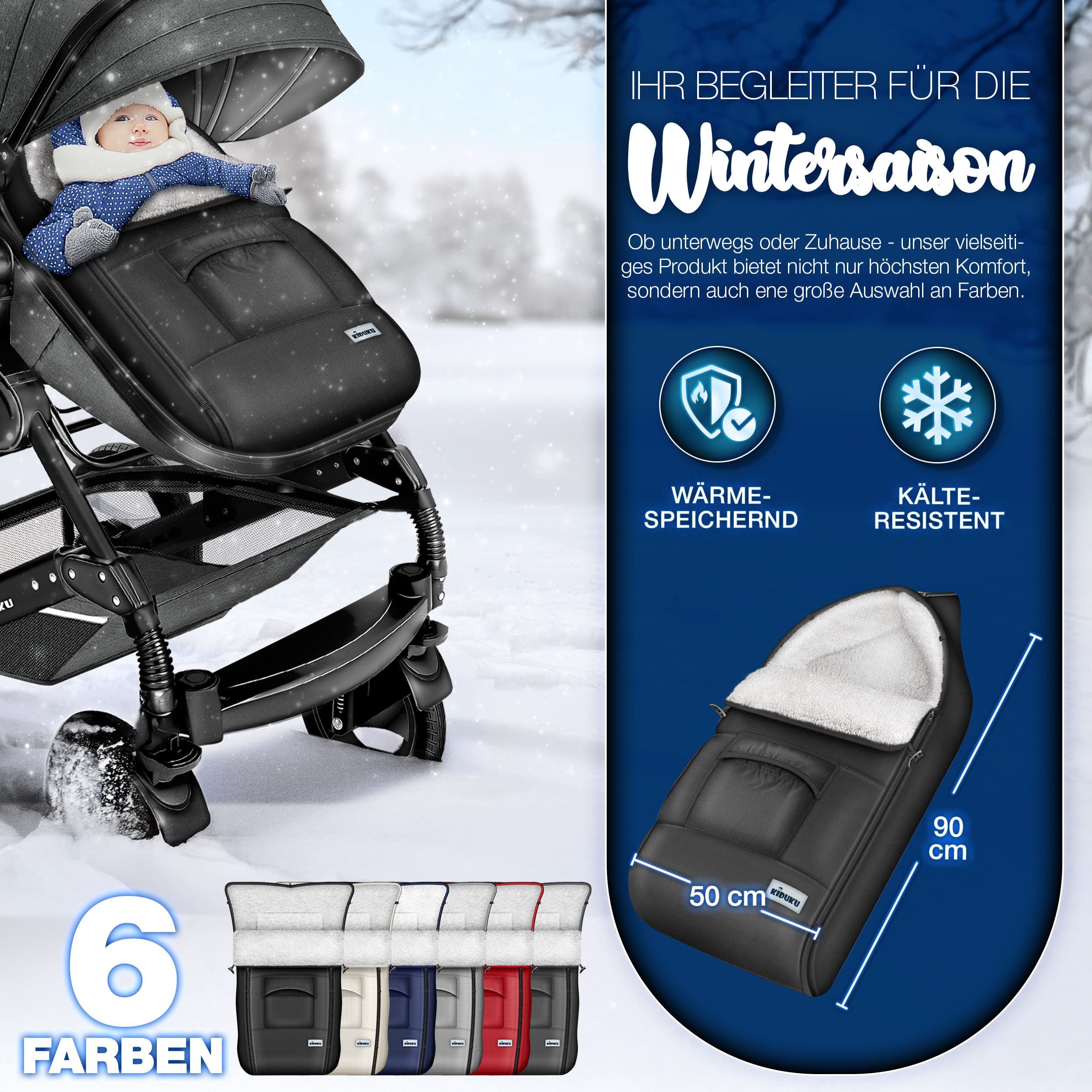 KIDUKU Fußsack KIDUKU® Babyfußsack Baby Winterfußsack Kinderfußsack Fußsack Winter, Tasche