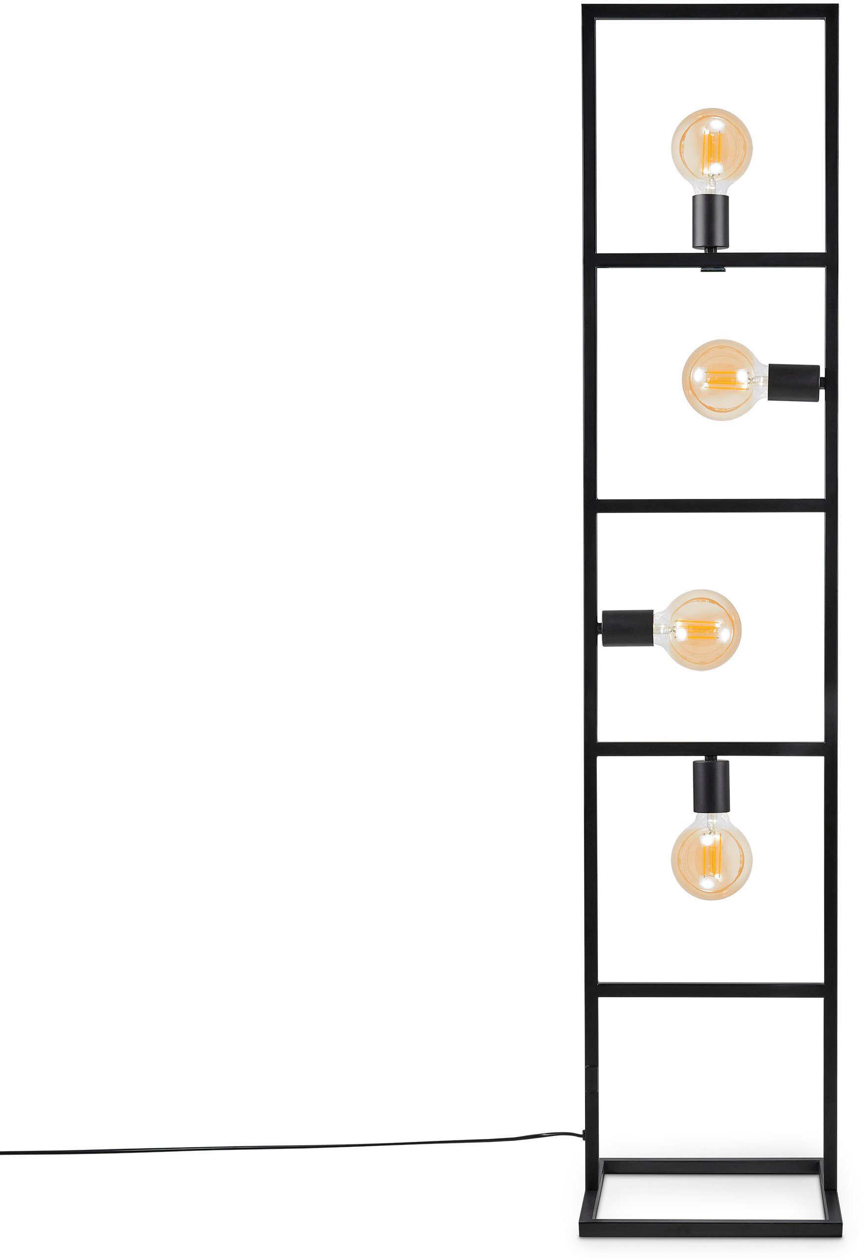 Paco Home Stehlampe OSKAR, LED Stehlampe Leuchtmittel, Modern Esszimmer Standleuchte Schlafzimmer Wohnzimmer ohne