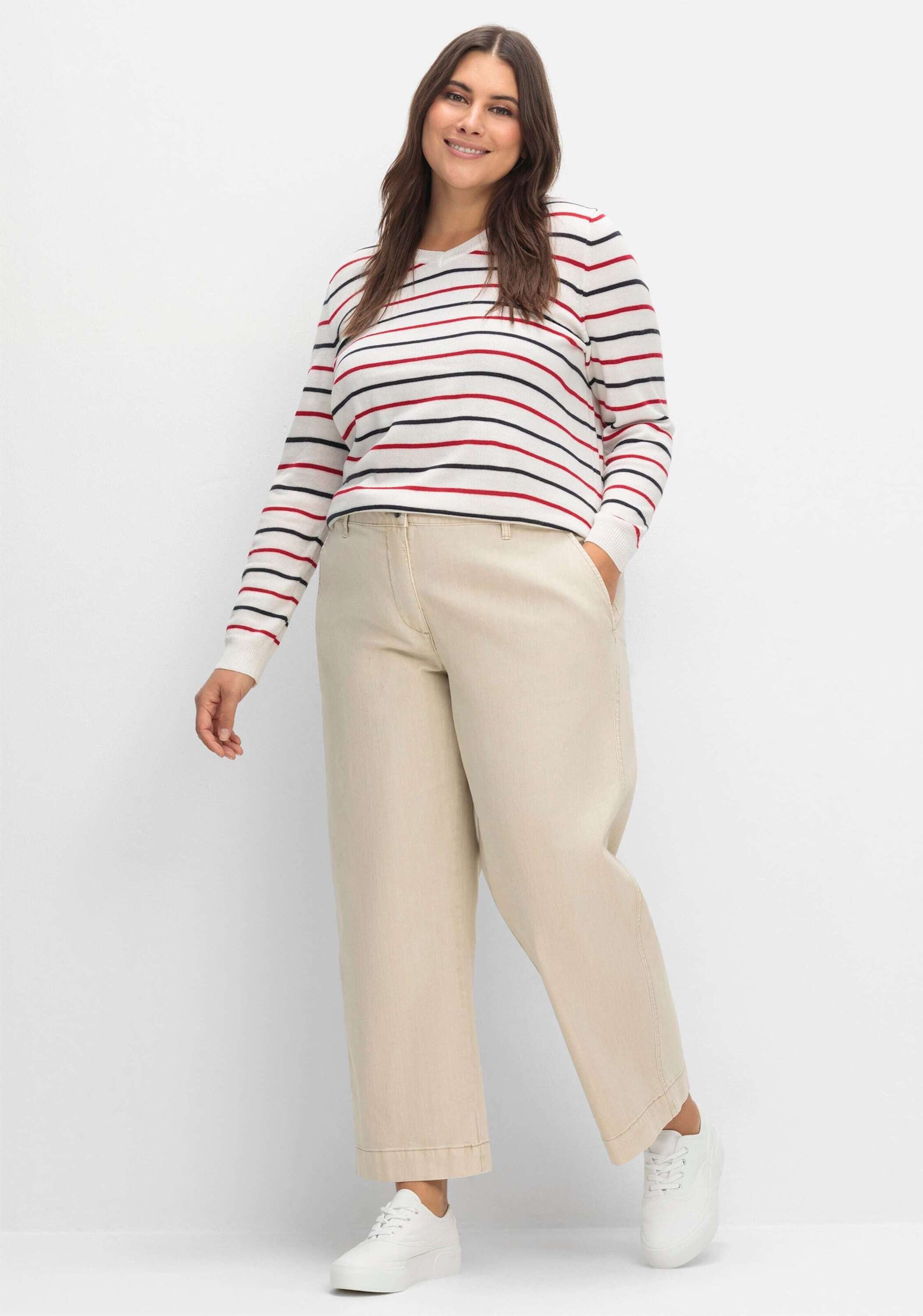 Witt Bequeme Jeans Jeans-Culotte komfortabel aus weichem Twill, knöchellang