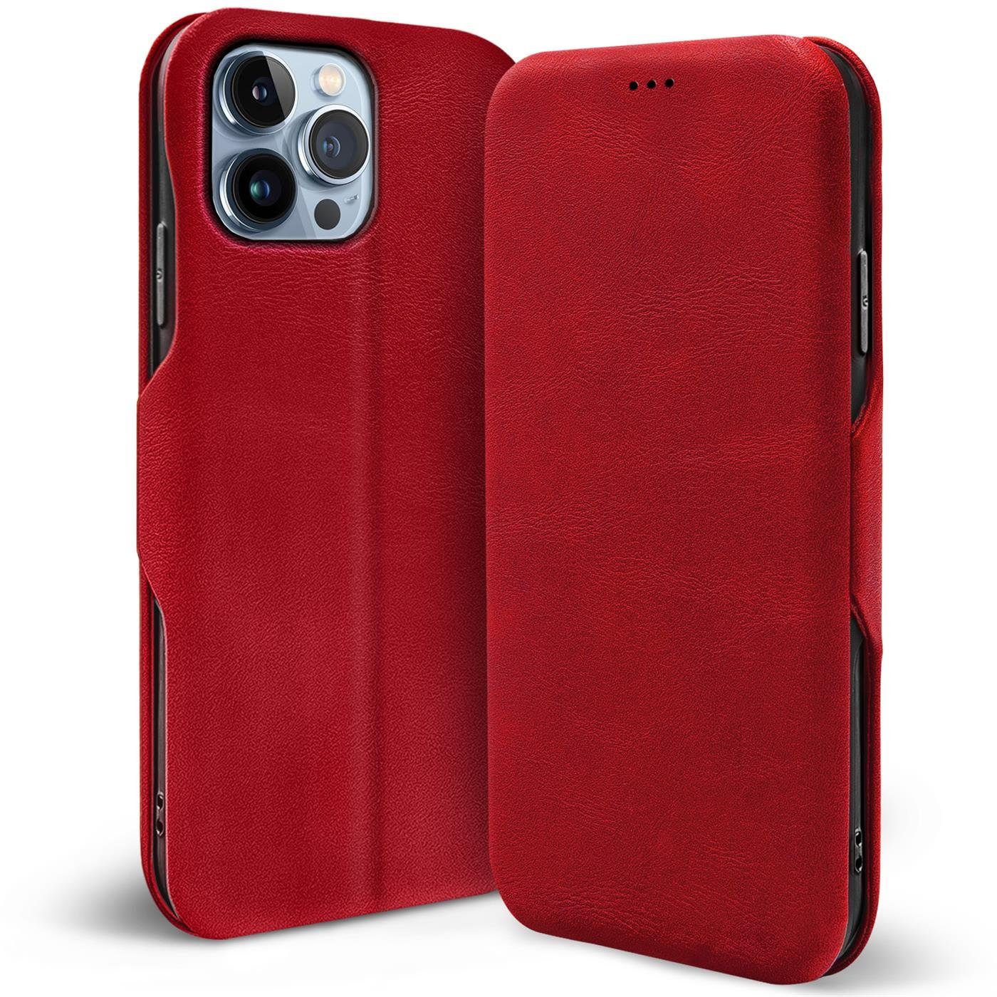CoolGadget Handyhülle Premium Klapptasche Wallet Case für Apple iPhone 14 Pro 6,1 Zoll, Handy Tasche mit Kartenfach Book Schutzhülle