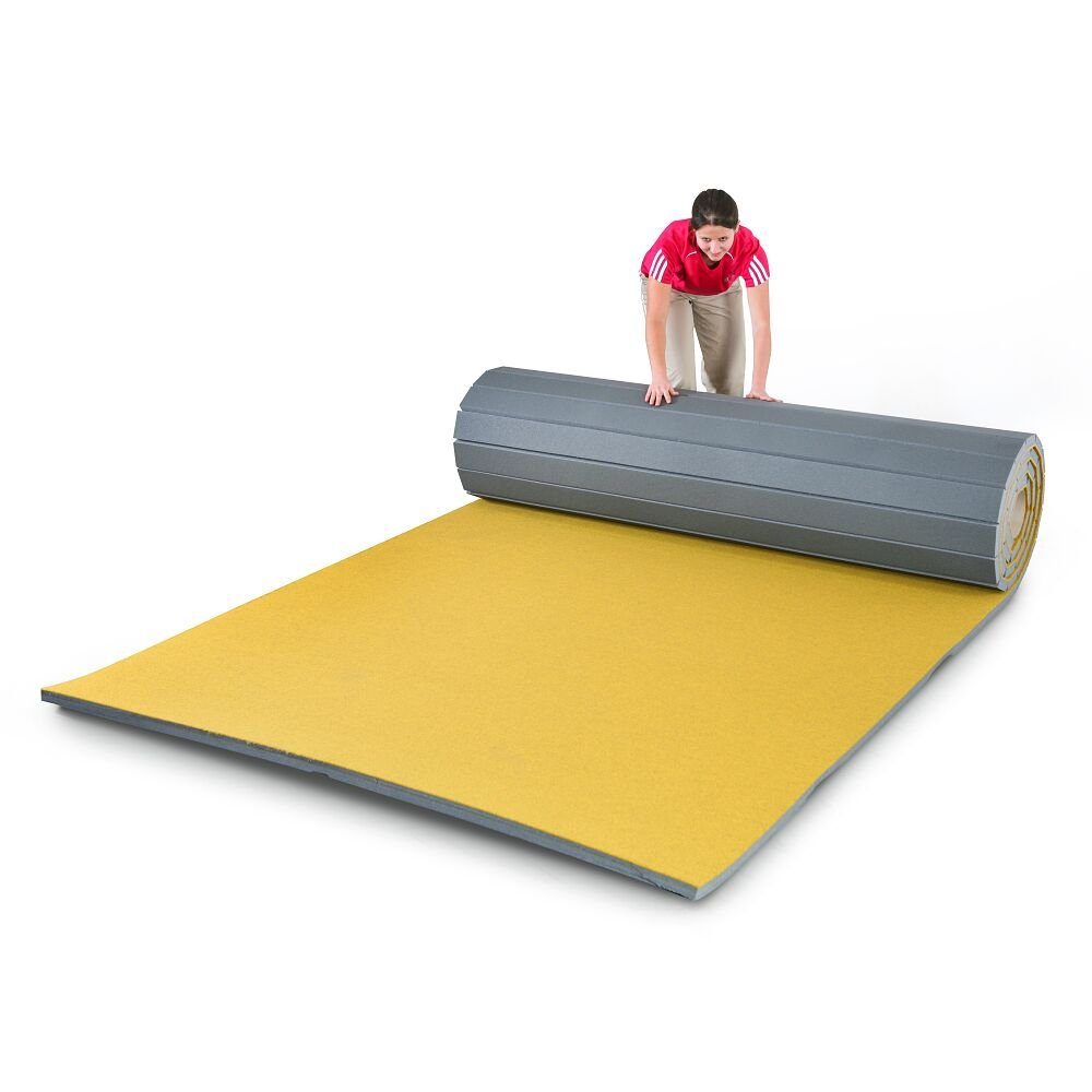 Sport-Thieme Bodenturnmatte Rollmatte Innovativ, Optimal für Übungen beim Turnen und in der Gymnastik 14x2 m, Blau