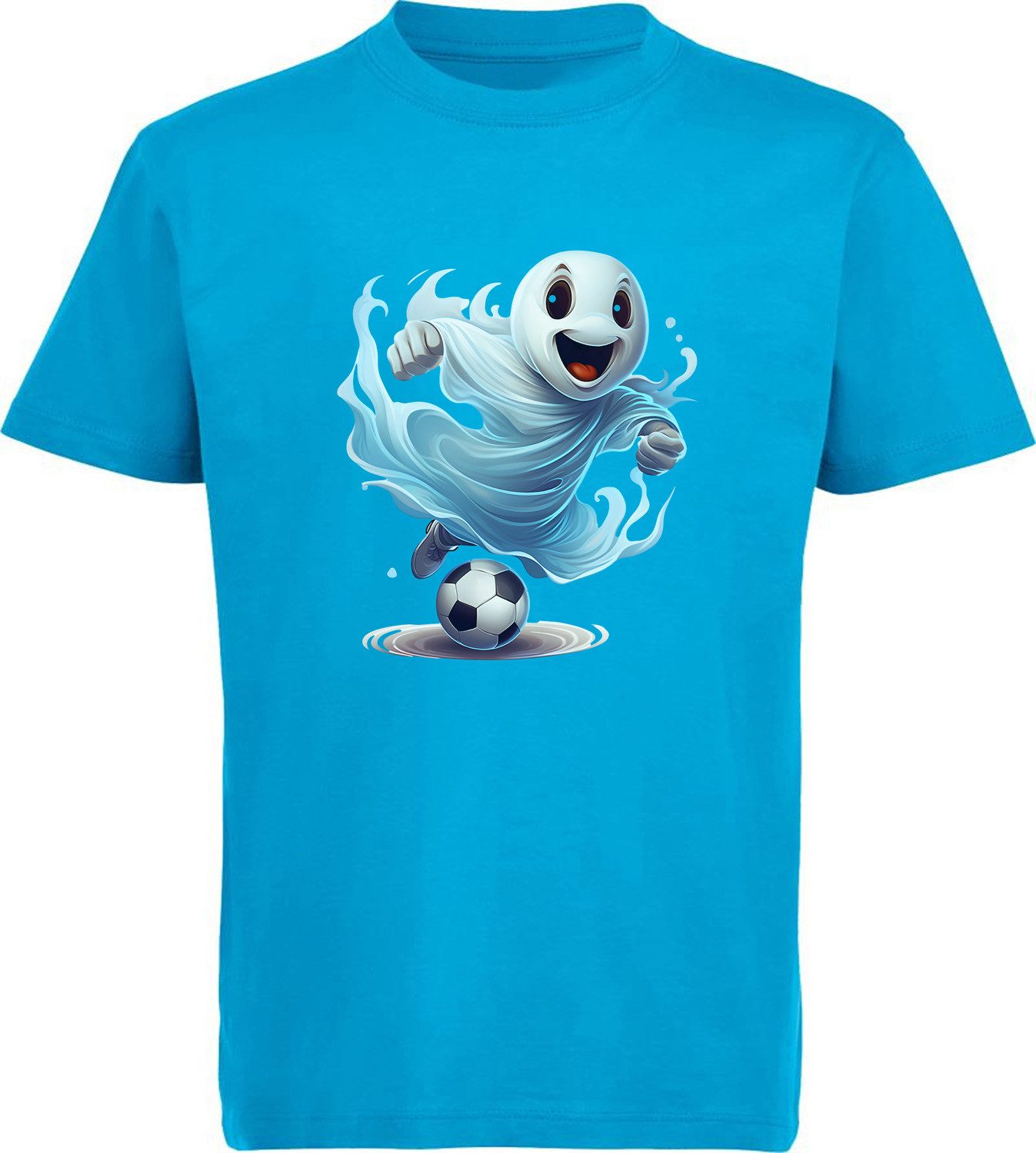 T-Shirt Kinder Fussball Print Shirt - Fussball spielender Geist