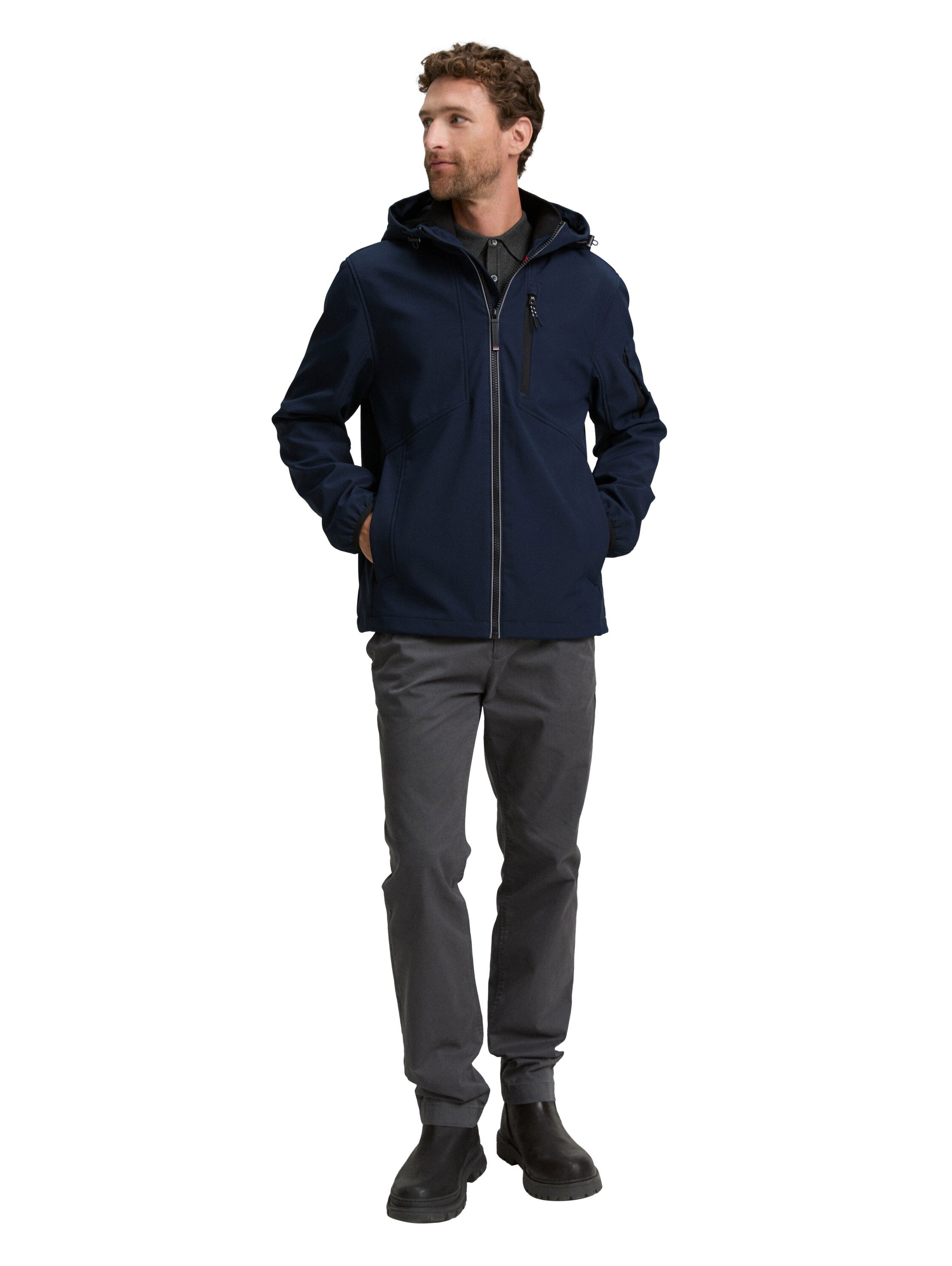 TOM TAILOR Softshelljacke mit Kapuze