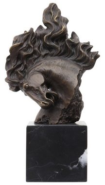 Aubaho Skulptur Bronzeskulptur Pferd Bronze Figur Statue Bronzefigur Skulptur im Antik