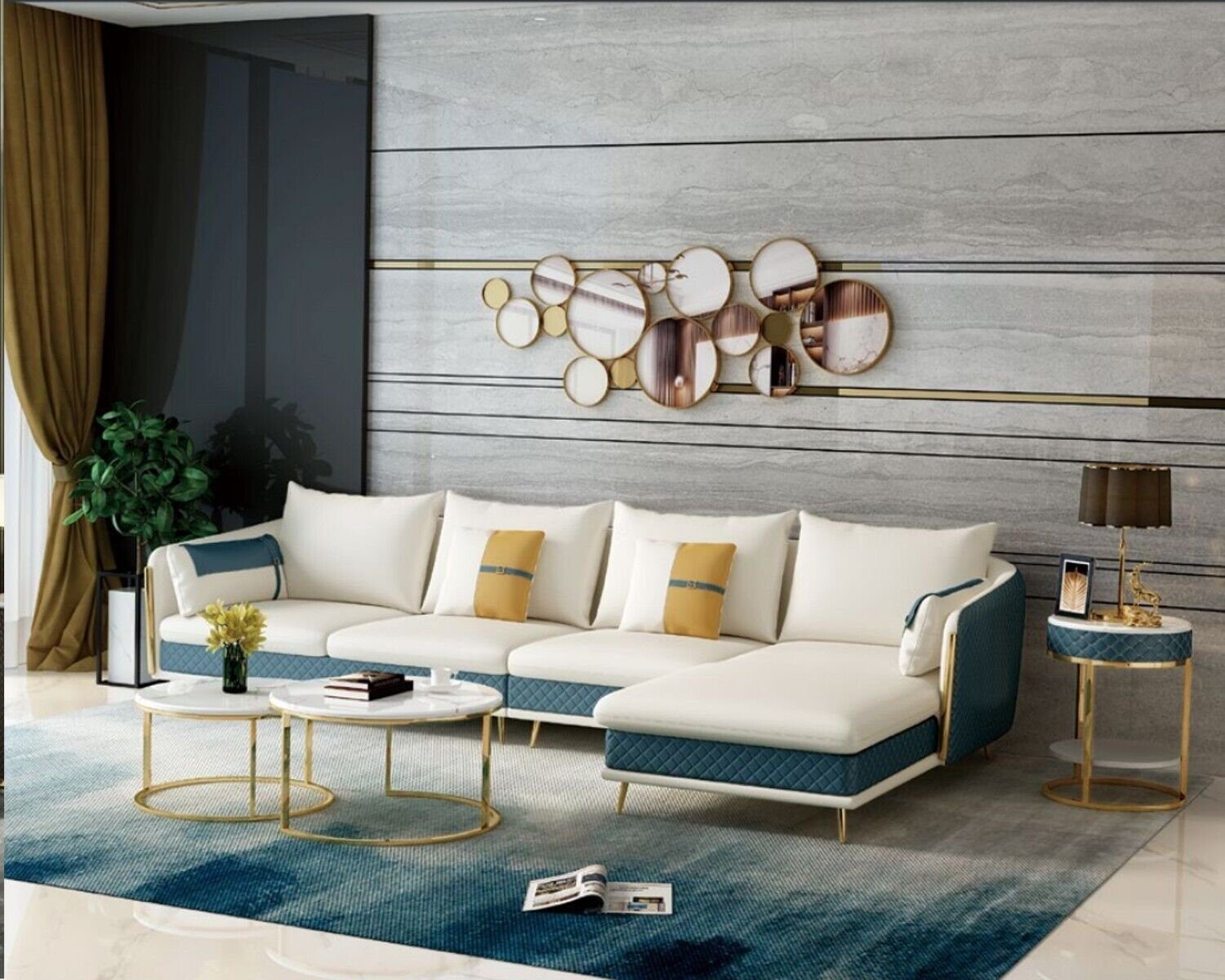 JVmoebel Ecksofa Wohnlandschaft L-Form Ecksofa Couch Design Polster Garnitur Sofa, Made in Europe