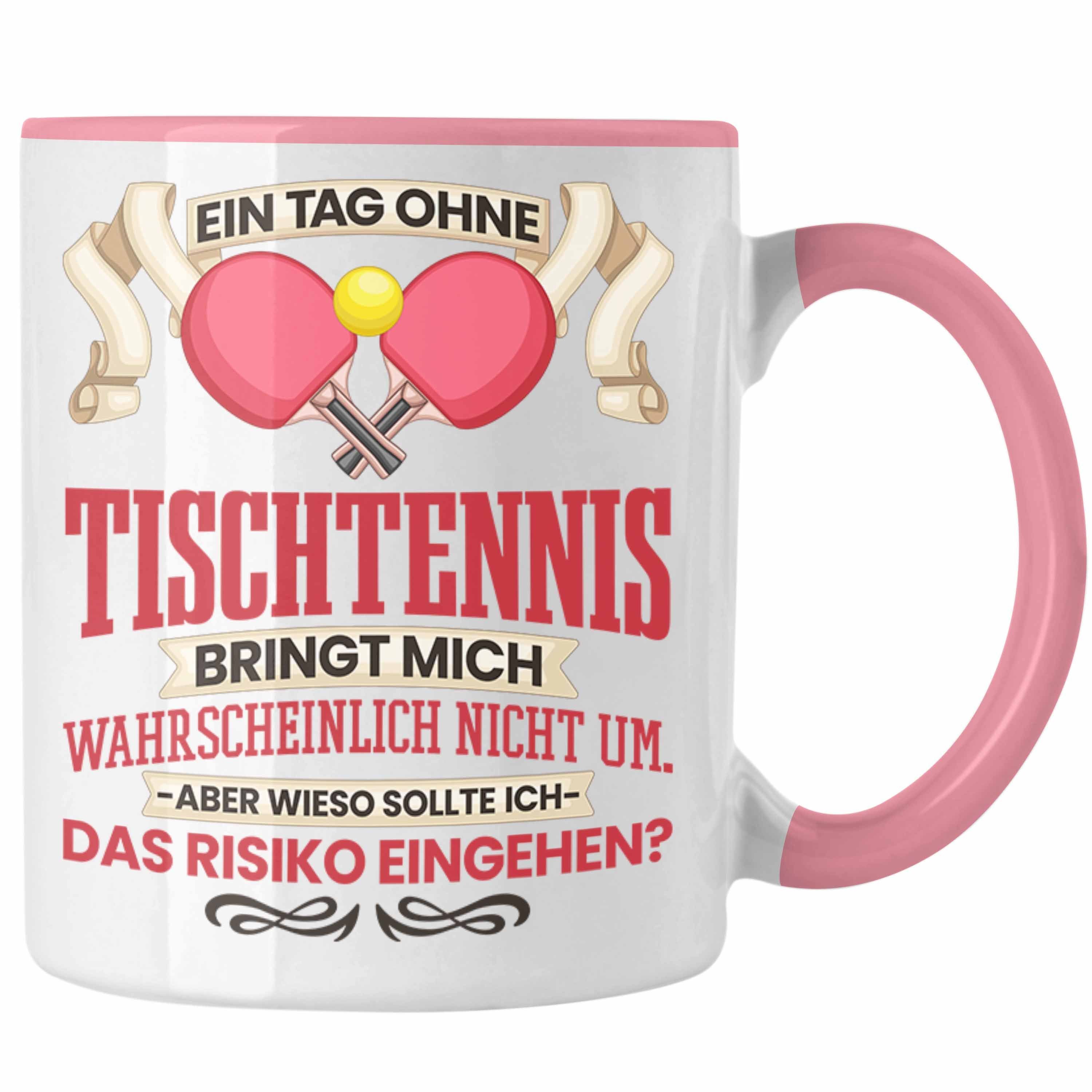 Trendation Tasse Trendation - Tischtennis Tasse Geschenk für Tischtennisspieler Lustige Rosa