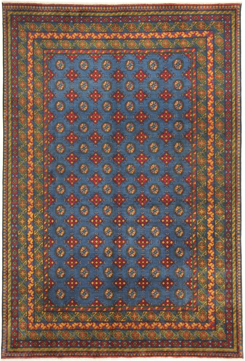 Orientteppich Afghan Akhche 196x293 Handgeknüpfter Orientteppich, Nain Trading, rechteckig, Höhe: 6 mm | Kurzflor-Teppiche
