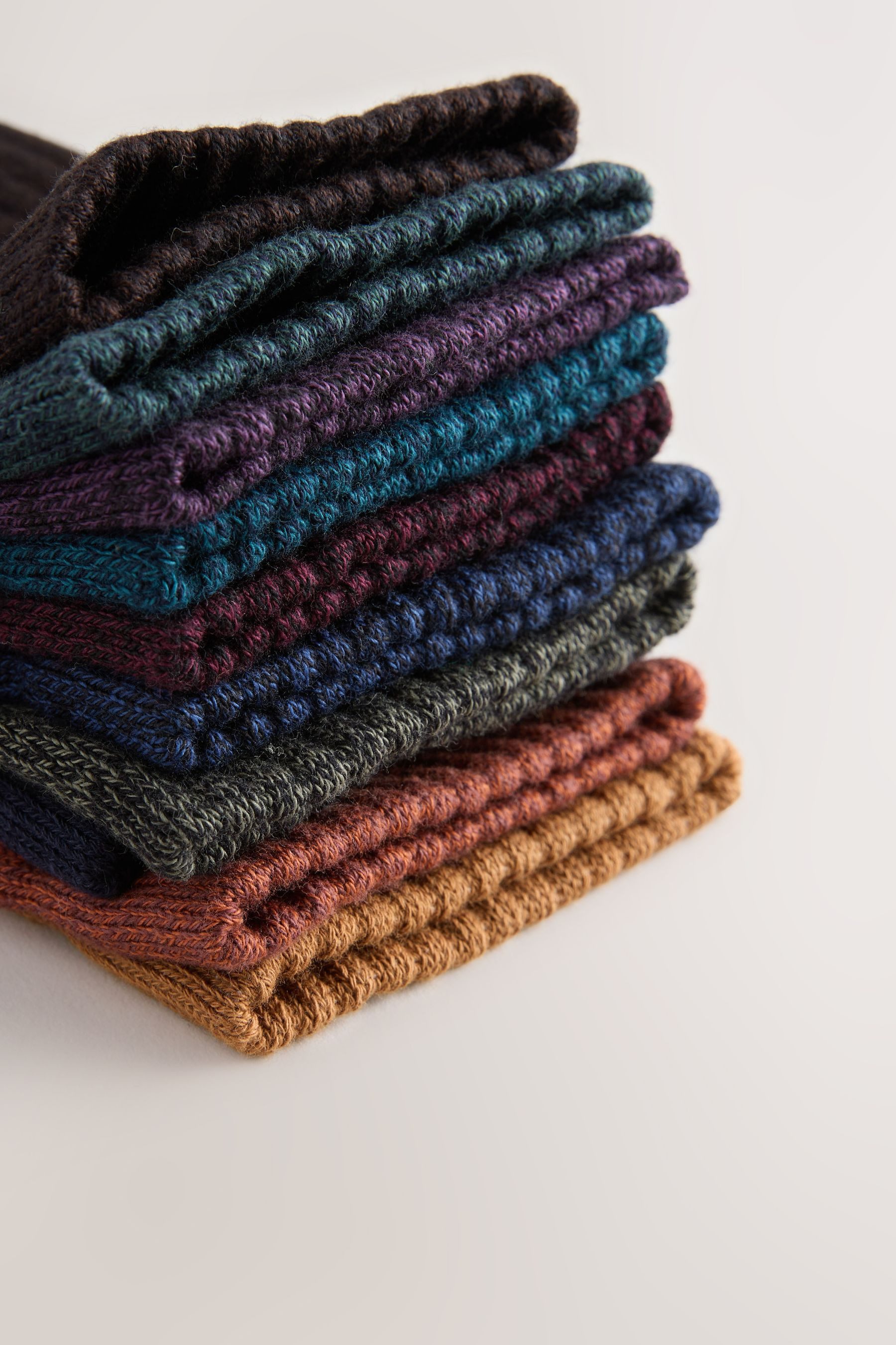 Next Basicsocken Dicke Socken mit Hirsch-Stickerei, 10er-Pack (10-Paar)