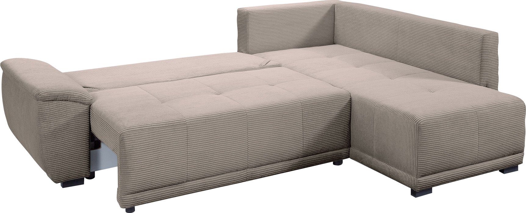 - Rückenkissen & Ecksofa, Schlaffunktion mane 5 inkl. beidseitig, fashion sofa exxpo Bettkasten,