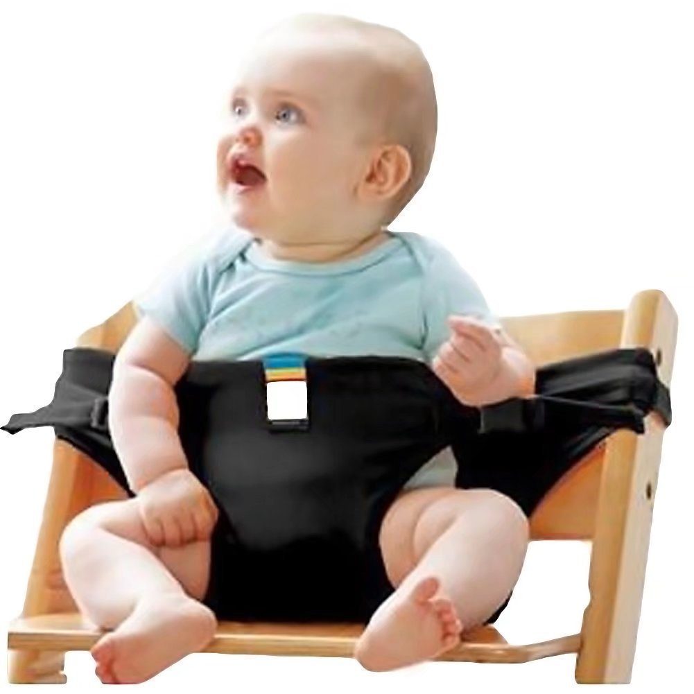 Jormftte Tragbarer Sicherheitsgurt Hochstuhl-Gurt Hochstuhl,für Baby schwarz Stuhl-Sitzgurt für