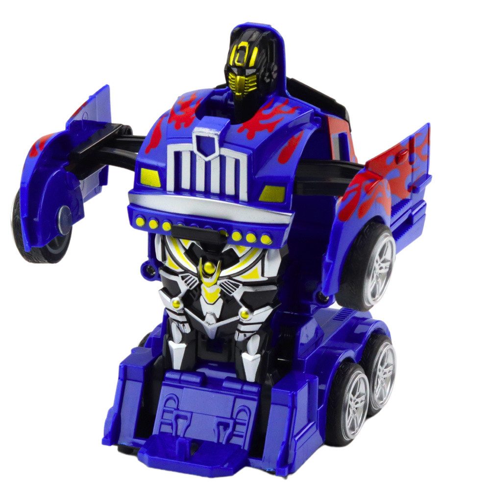 LEAN TOYS Roboter Verwandlungsfahrzeug Rückziehauto Kampfroboter (Spar-Set, 1-tlg), 2-in-1 Verwandlung, Friktionsantrieb, ohne Batterien