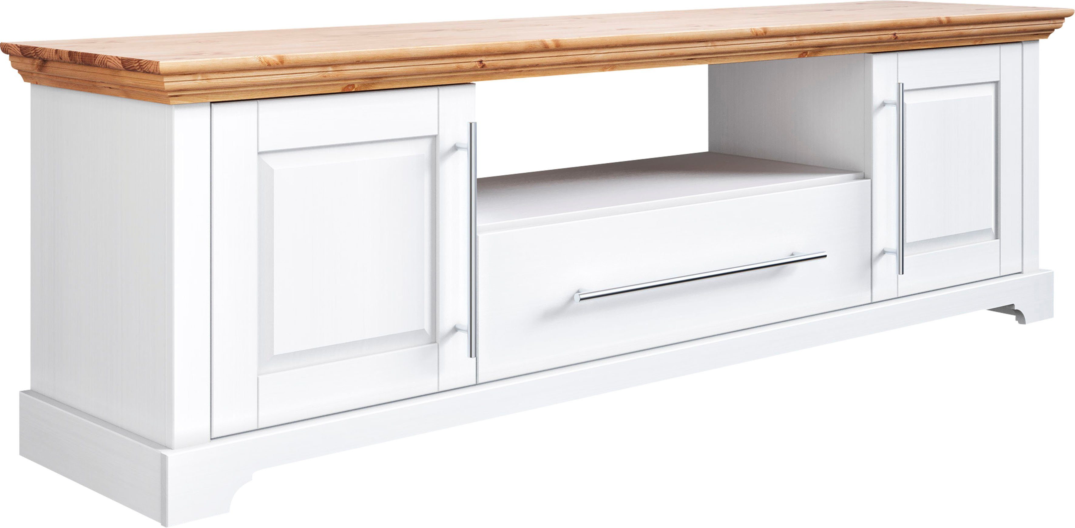 OTTO home TV-Board Melissa, Lowboard, 2-türig, Breite 171 cm, Kiefer massiv, FSC®