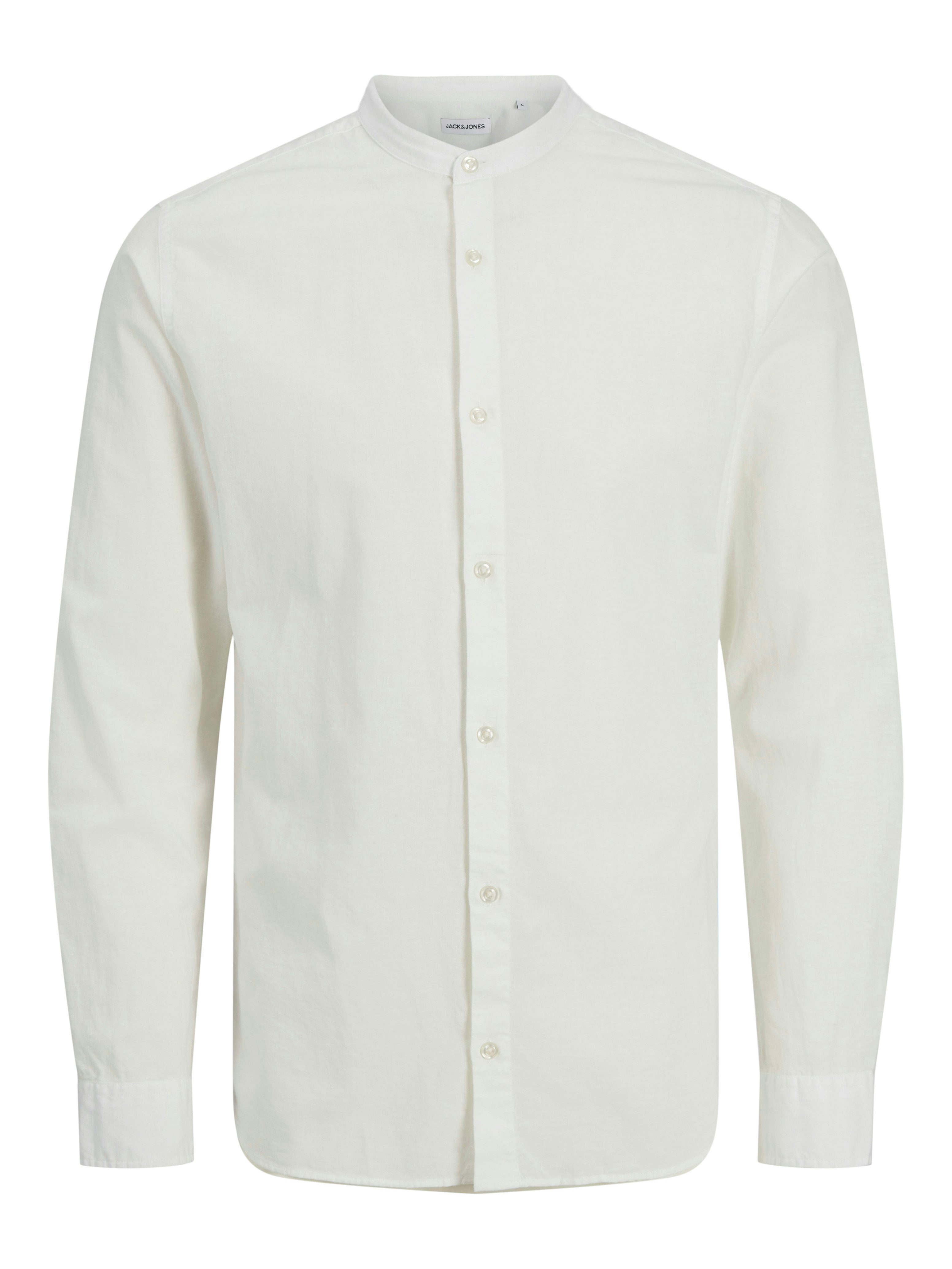 Jack & Jones Langarmhemd JJEBREEZE BAND SHIRT LS SN mit Bandkragen günstig online kaufen