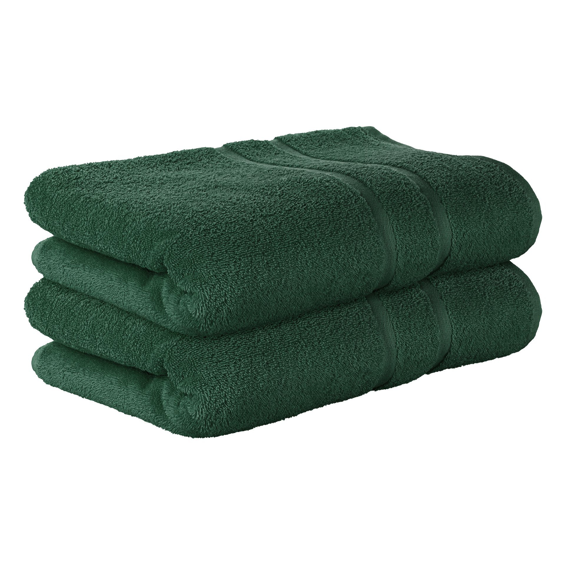 StickandShine Handtuch 2er Set Premium Frottee Handtuch 50x100 cm in 500g/m² aus 100% Baumwolle (2 Stück), 100% Baumwolle 500GSM Frottee Dunkelgrün