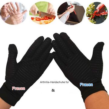 Fivejoy Trainingshandschuhe Kupfer-Arthritis-Handschuhe, Vollfinger-Kompressionshandschuhe