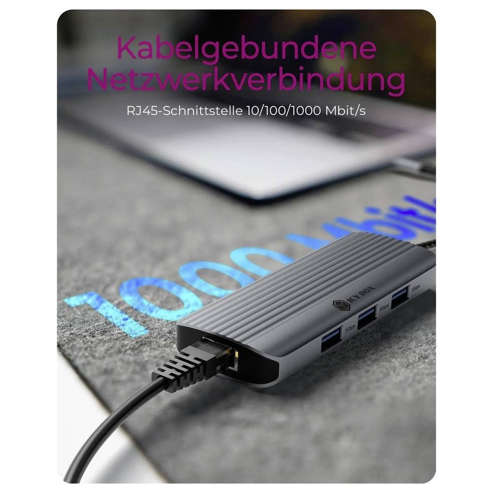 ICY BOX Laptop-Dockingstation USB-C® Dockingstation IB-DK4034a-CPD 61143