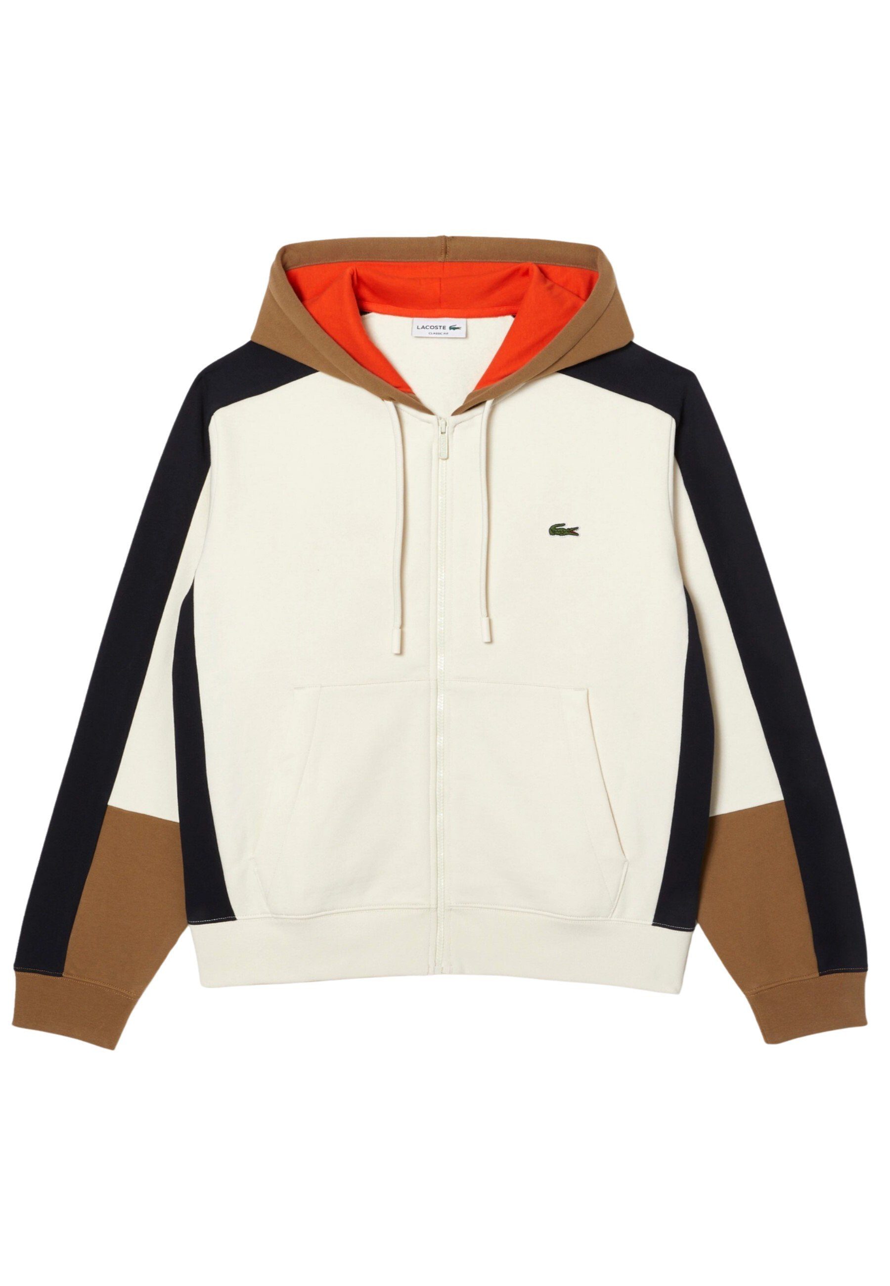 Kapuzensweatjacke Jacke Jogging-Hoodie (RI2) Lacoste mit (1-tlg) LAPLAND/COOKIE-ABYSM Colourblock