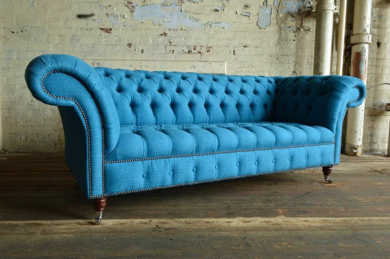 Leder Polster Chesterfield Luxus Sitz Sofa Design JVmoebel Garnitur Couch Chesterfield-Sofa,