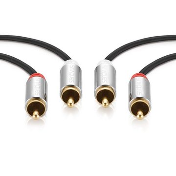 sentivus Sentivus AU080 Premium Audio Cinch auf Cinch Kabel (2x Cinch-Steckerzu Audio-Kabel