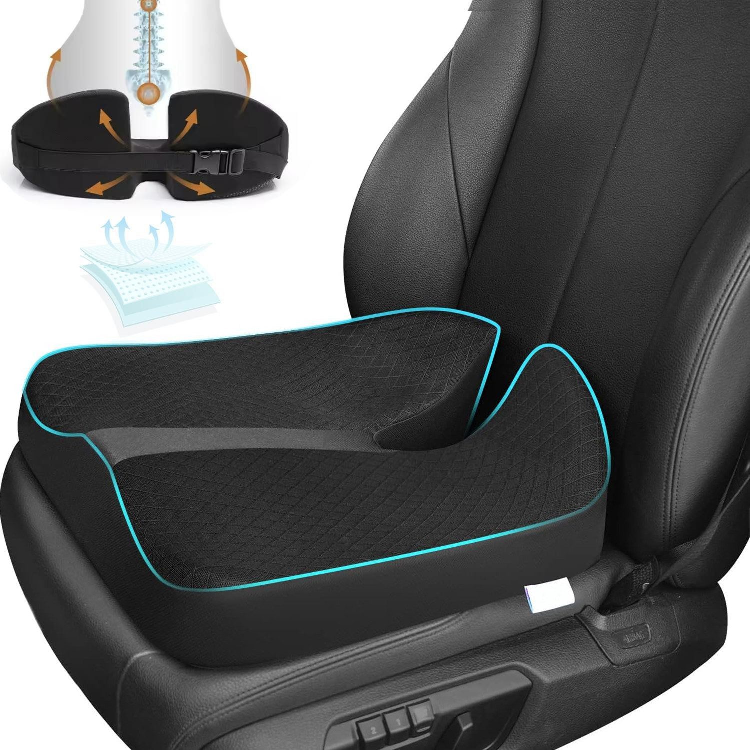 GLIESE POWER Подушки Подушки Orthopädisch Ischias Entlastung Seat Cushion, für Autositze, Heimsitze, Bürostühle, Rollstühle