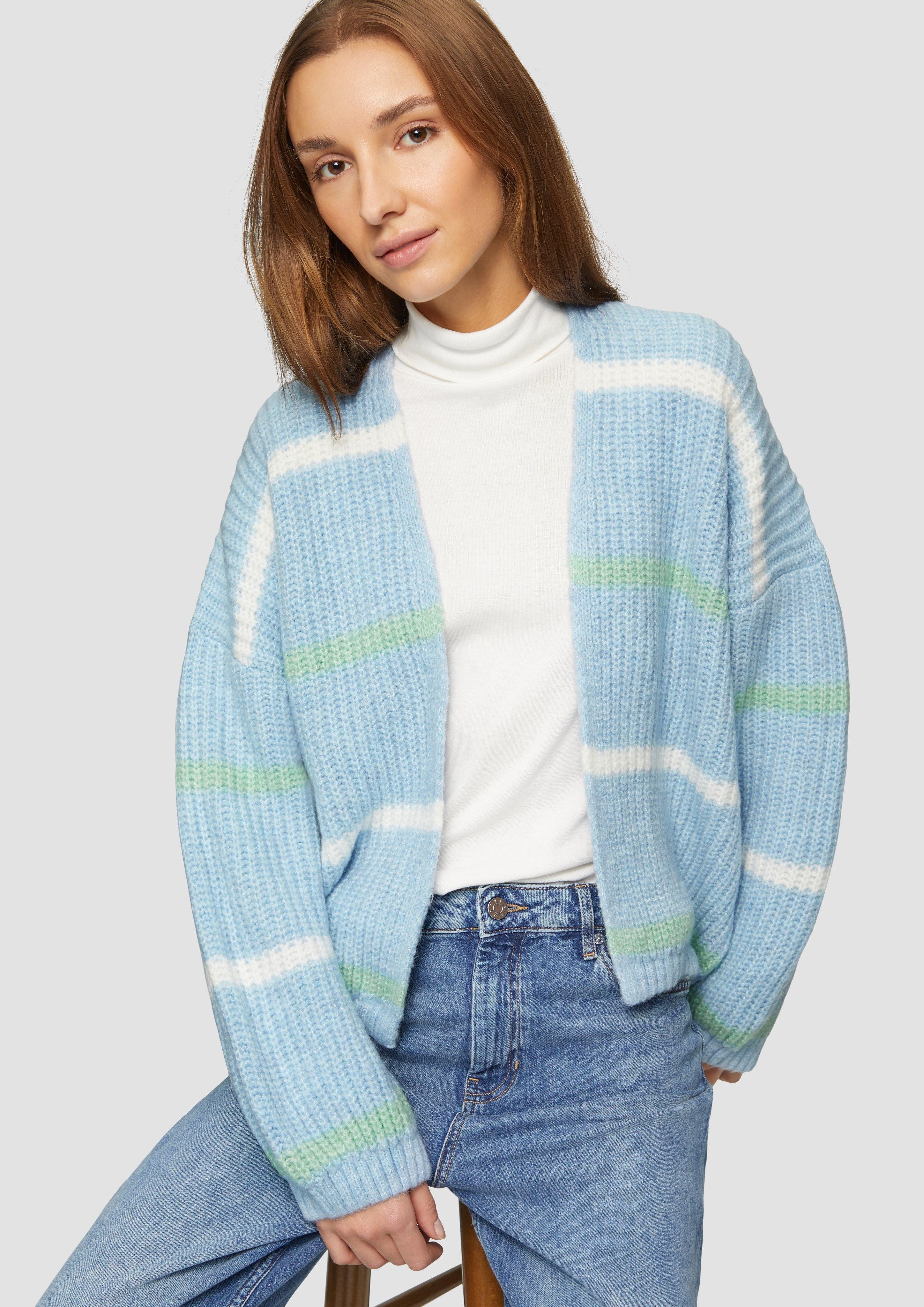 s.Oliver Strickjacke Kurzer Cardigan mit überschnittenen günstig online kaufen