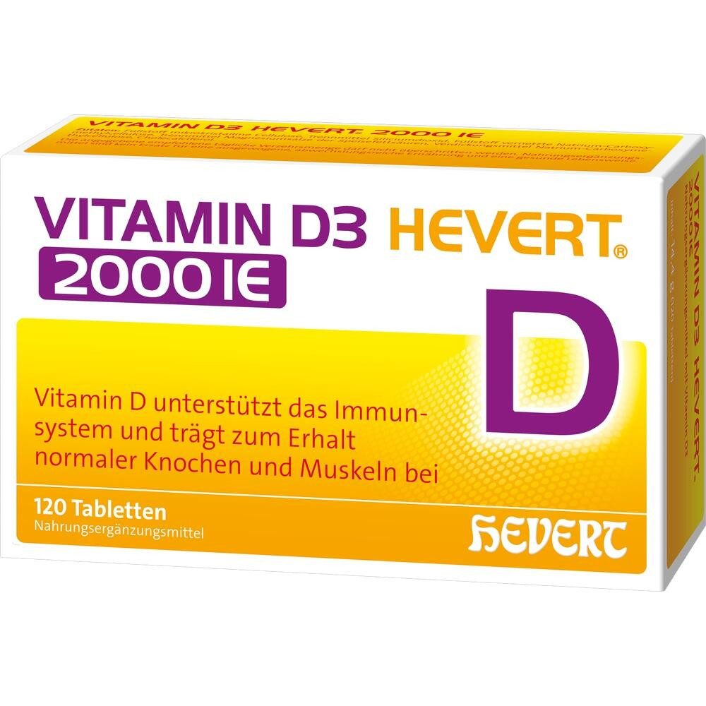 Hevert Arzneimittel VITAMIN D3 HEVERT 2000 I.E. Tabletten Tabletten, 120 St.