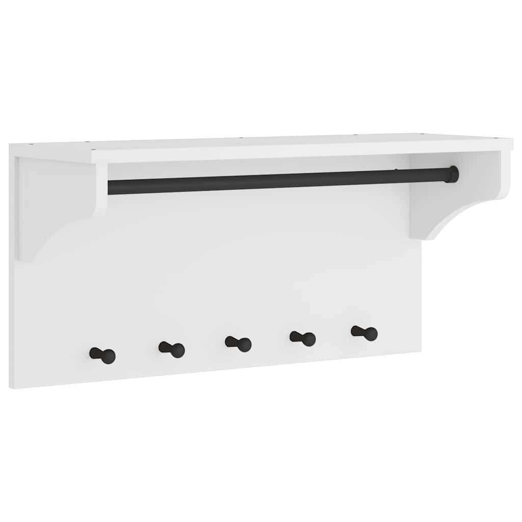 vidaXL Вішалки Wandgarderobe SANDNES Weiß 87x30x42 cm Massivholz Kiefer, (1 St)