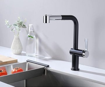 CECIPA Küchenarmatur Armatur Küche Küchenarmatur 360° Edelstahl Spültischarmatur Wasserhahn