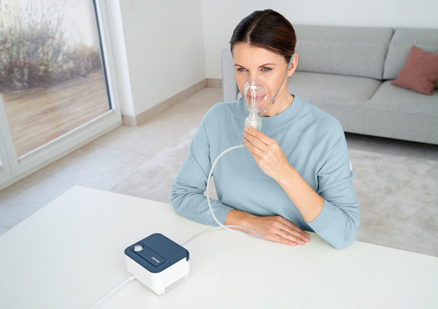 BEURER Inhalationsgerät IH 16, zur Behandlung der oberen und unteren Atemwege, Einfache Bedienung mittels Ein-Knopf-Steuerung, Medizinprodukt – Bild 5 von 5