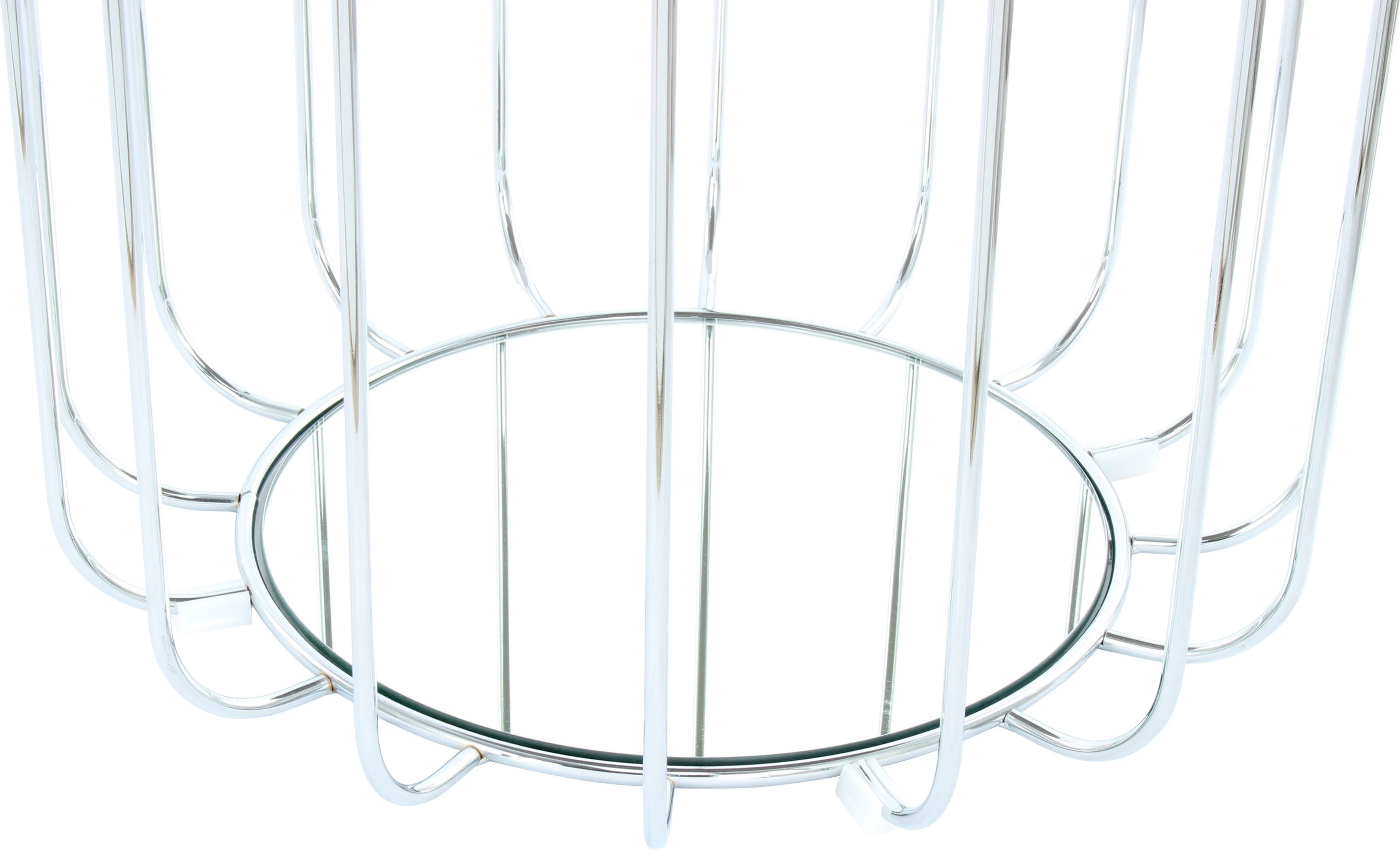 Kayoom Beistelltisch Pouf Comfortable 110, abnehmbares und wendbares Oberteil (1-St), praktisch umzuwandeln in Tisch oder Hocker, mit Spiegelglas
