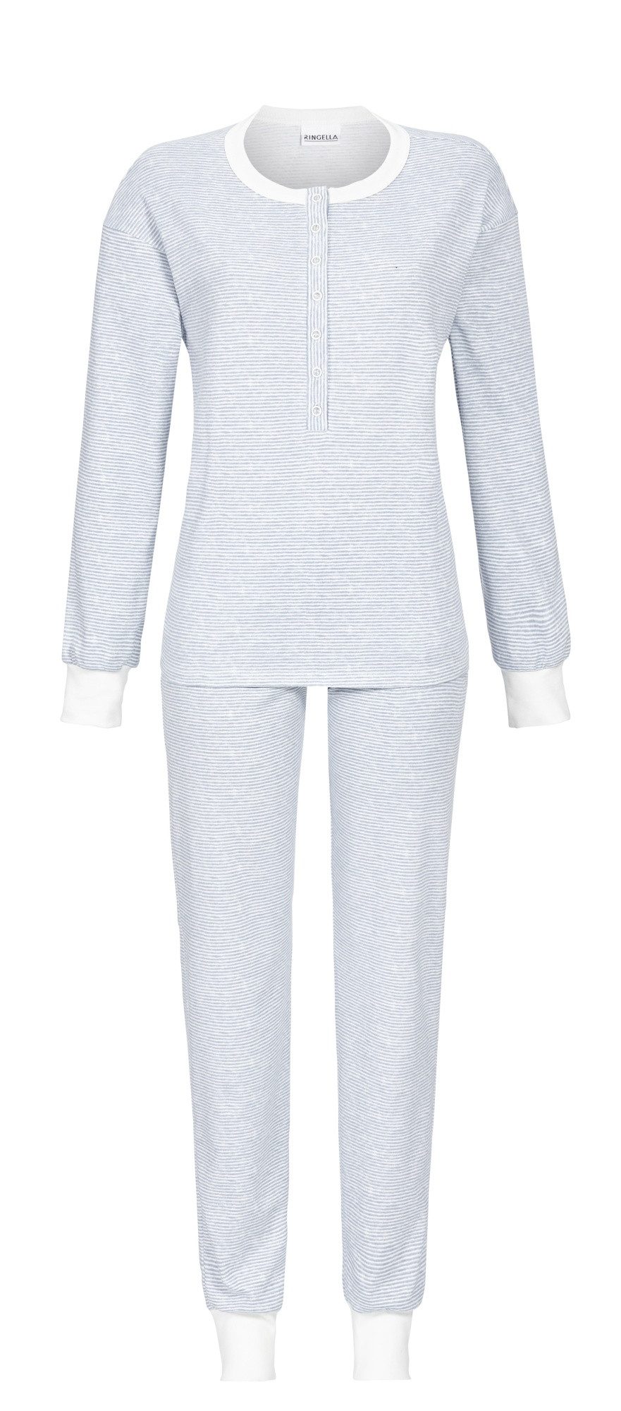 Ringella Pyjama mit Strickbündchen und Knopfleiste (2 tlg)