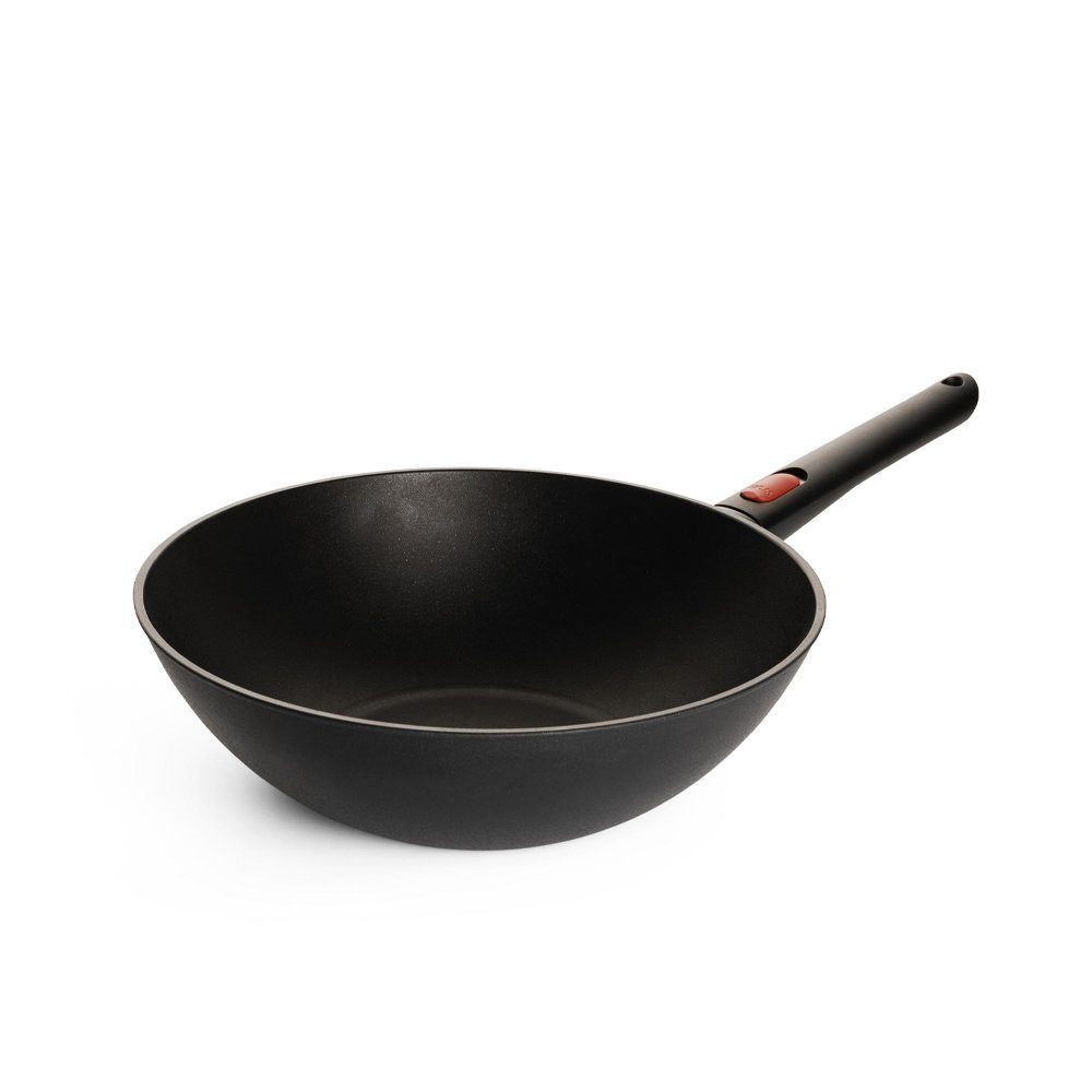 WOLL Wok Asiapfanne ECO LITE QXR (PFAS-FREE) 30 cm, Aluminium (mit abnehmbaren Stielgriff), Spülmaschinengeeignet, Induktionsgeeignet