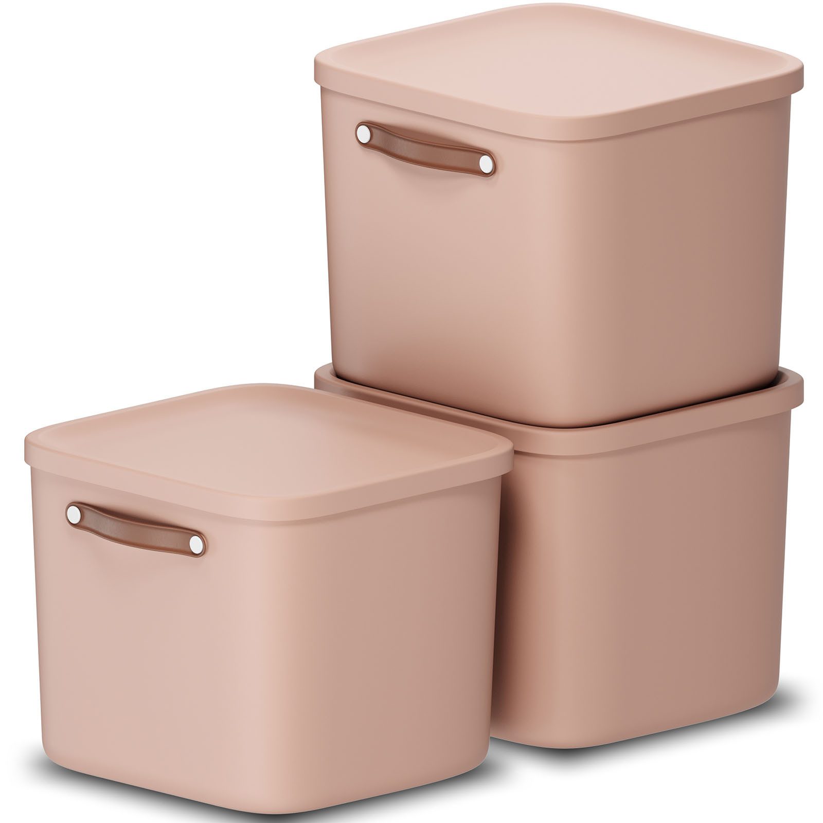 ROTHO Stapelbox 3er-Set Kiste mit Deckel Maloja 40l (Aufbewahrungsset, 3er-Set)