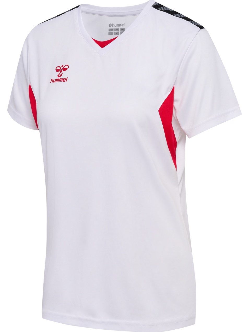 hummel Kurzarmshirt Sport-Shirt hmlAUTHENTIC Jersey (100% Polyester) Kurzarm weiss/rot
