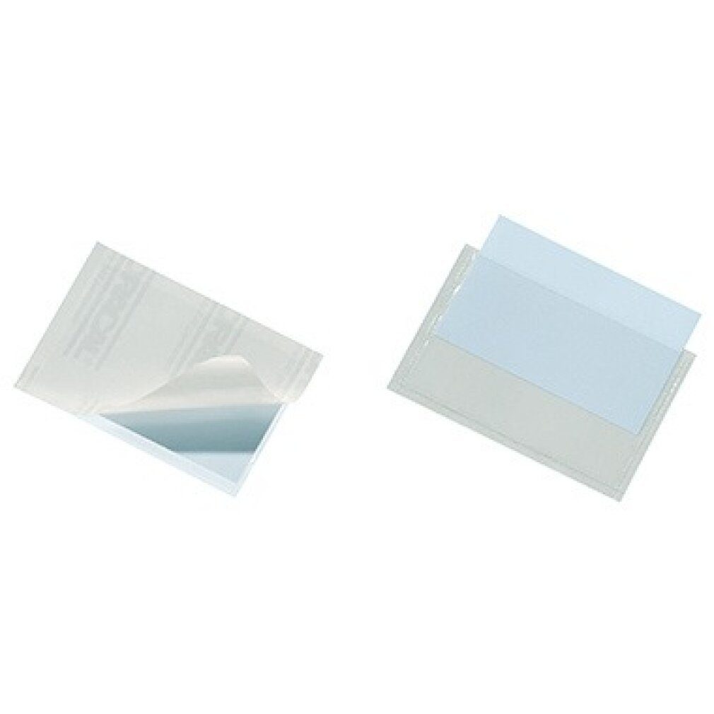 DURABLE Druckerband Selbstklebetasche POCKETFIX 8073 Weichfolie transparent 10 St./Pack.