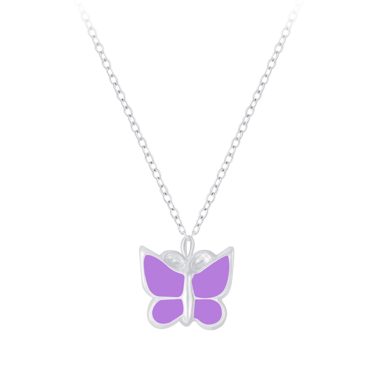 Monkimau Silberkette Schmetterling Kinder Halskette 925 Silber, Hypoallergen