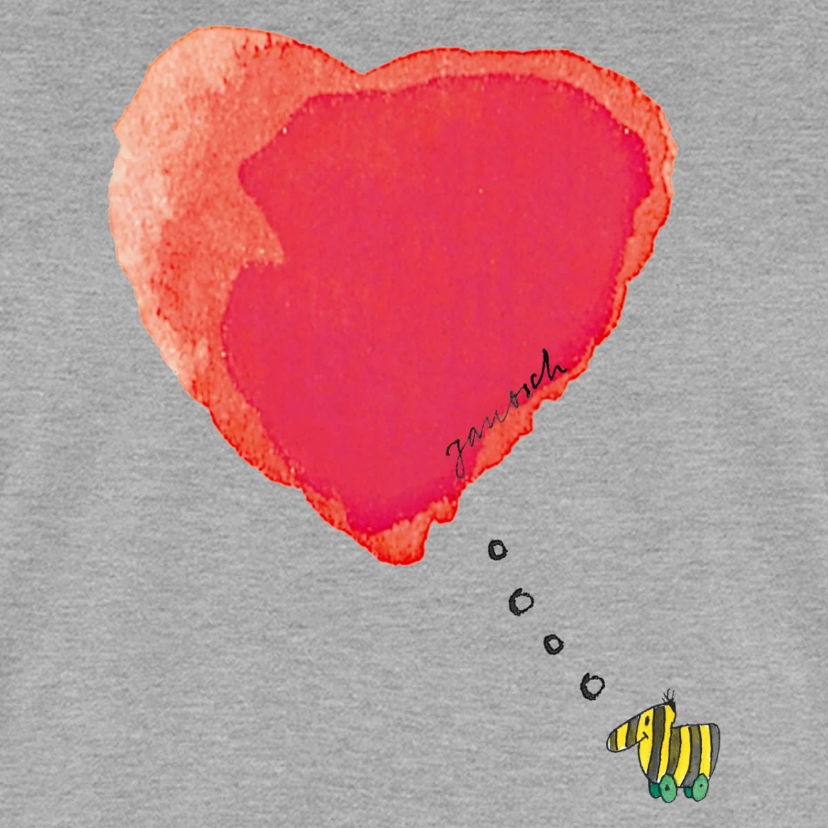 Spreadshirt T-Shirt Janosch Tigerente Verliebt Großes Herz Frauen Premium T-Shirt (1-tlg)