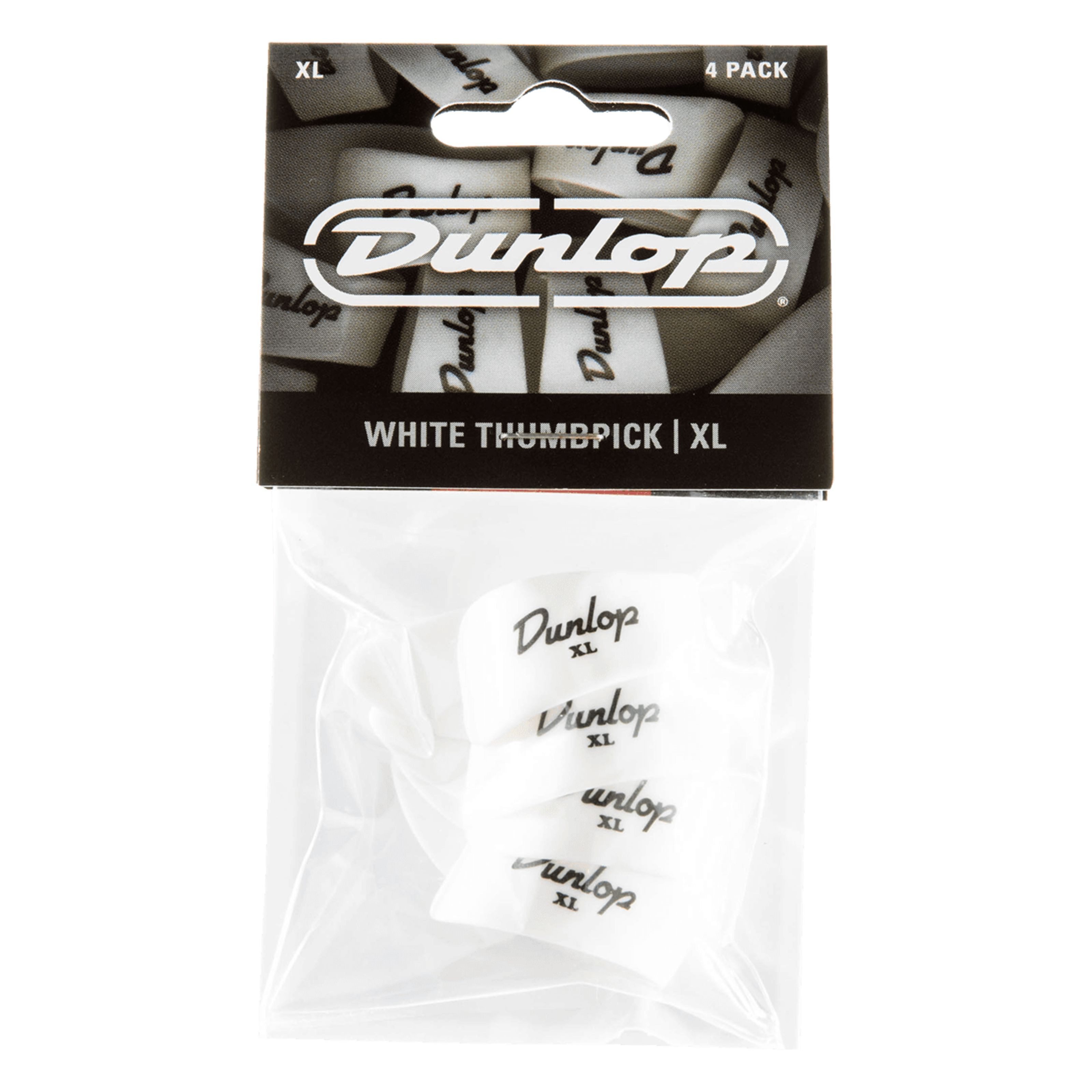 Dunlop Plektrum, 9004P Daumenpick White - XL - Plektren Set