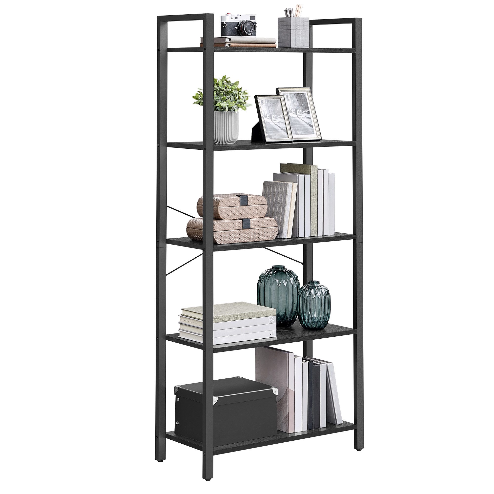 VASAGLE Bücherregal, Standregal, 120/153/186 cm, mit günstig online kaufen